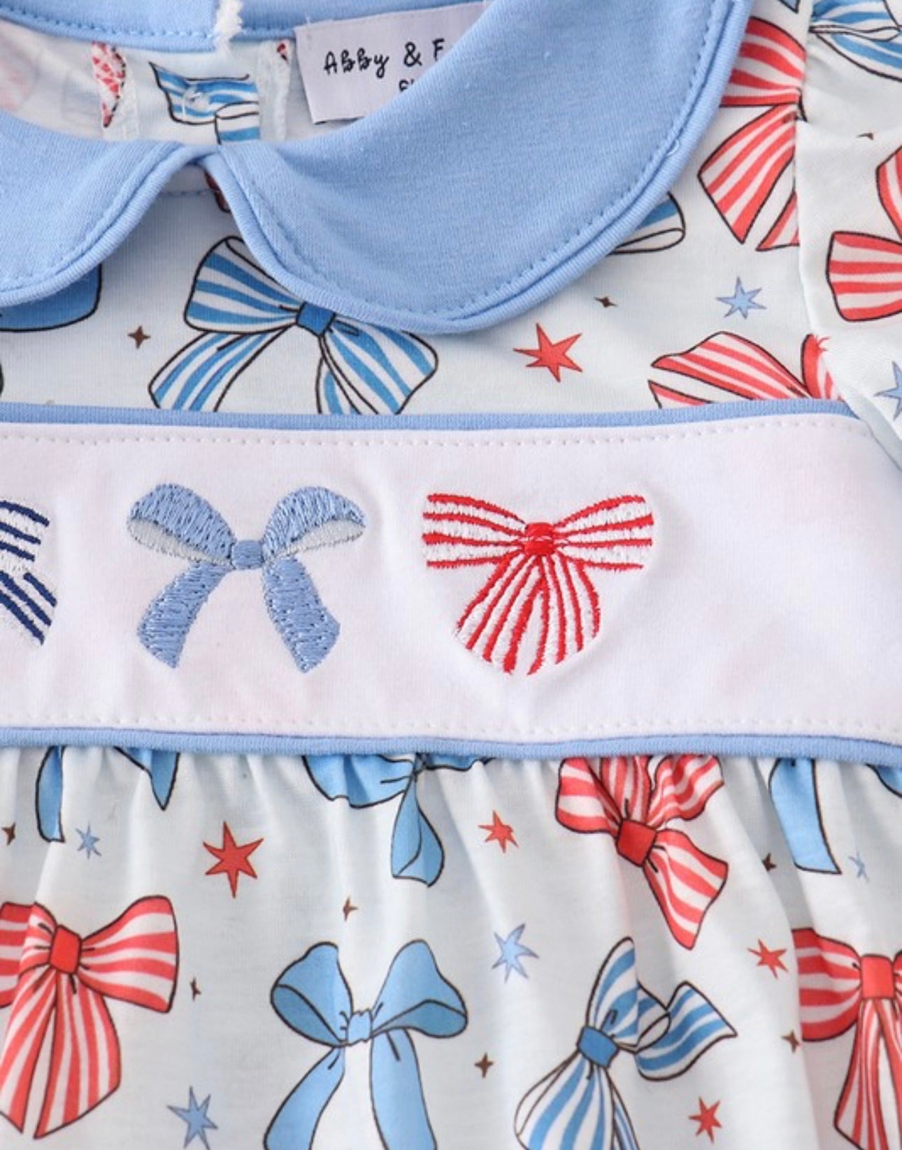 Red White & Blue Bows Bubble