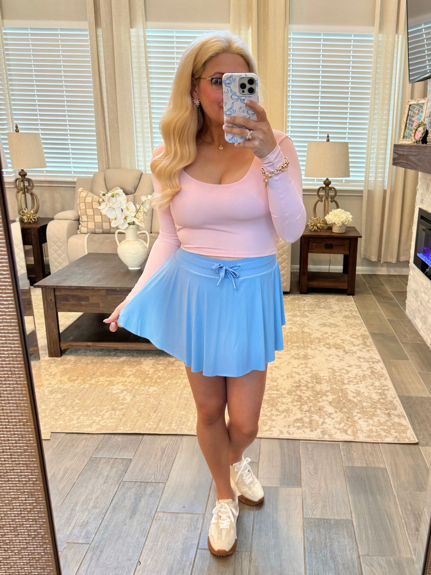 On Point Skort - Light Blue