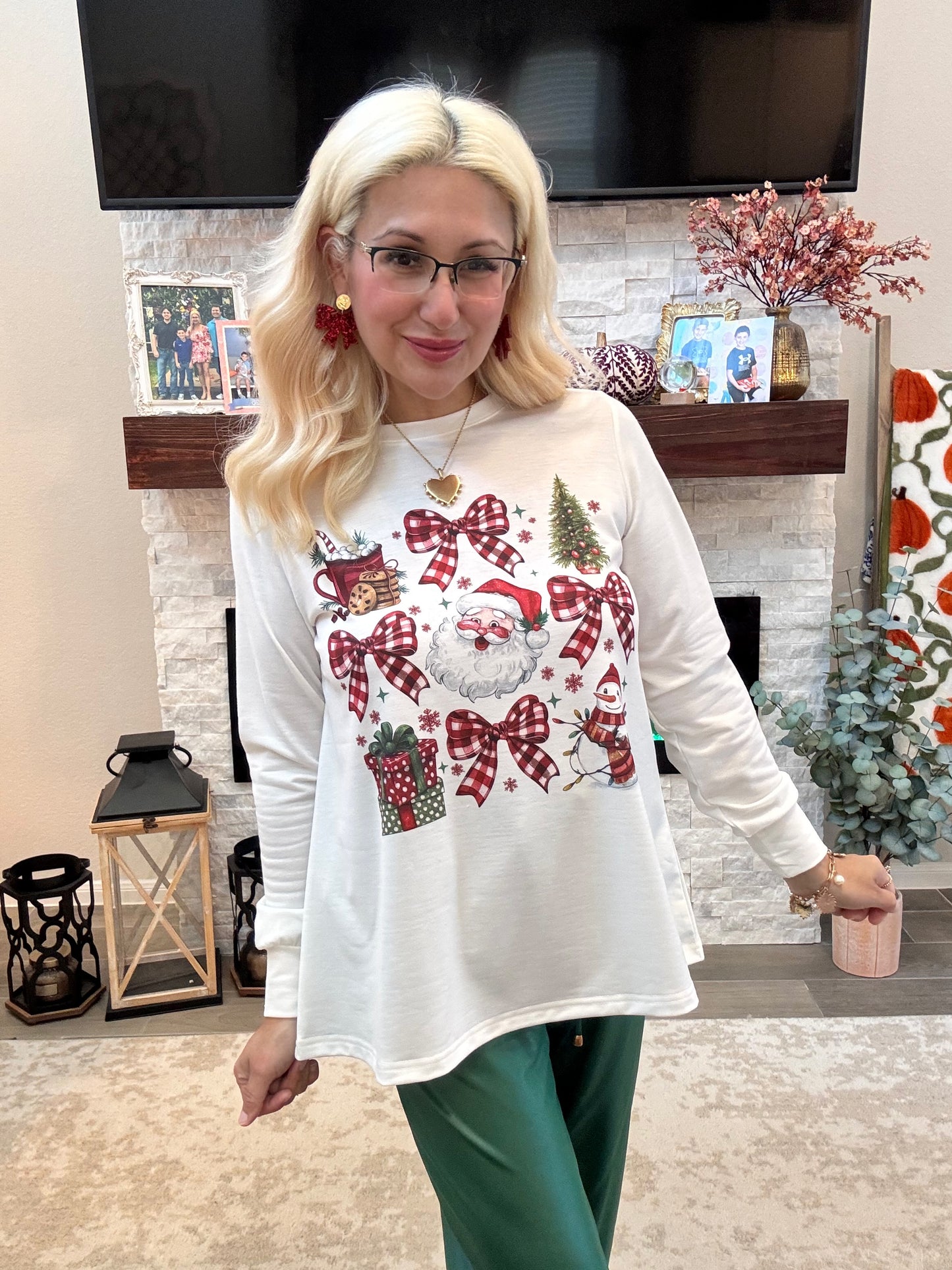 Holiday Cheer Bow Top