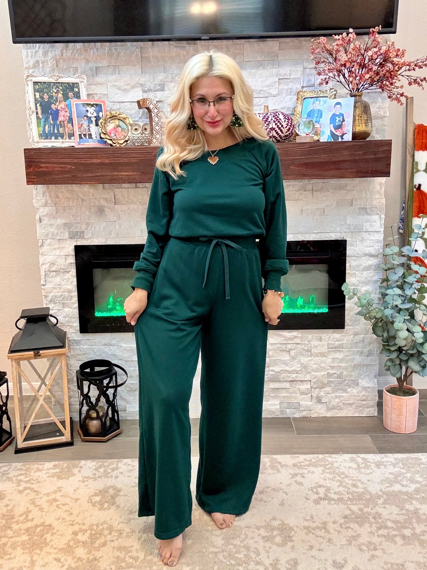 Evergreen Elegance Jumpsuit