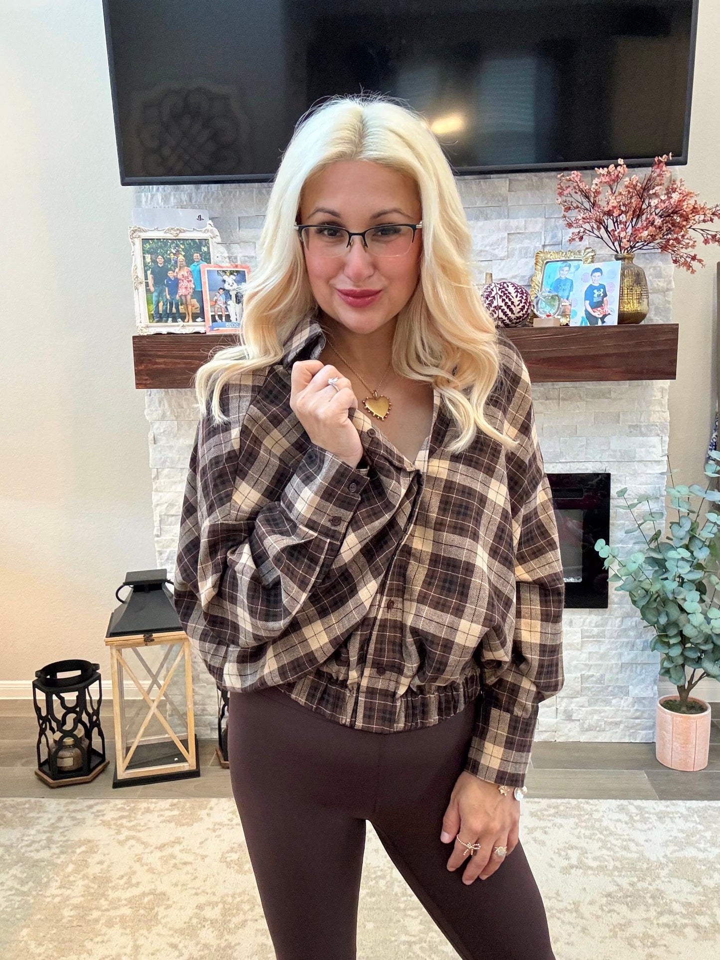 Maple Woods Plaid Top