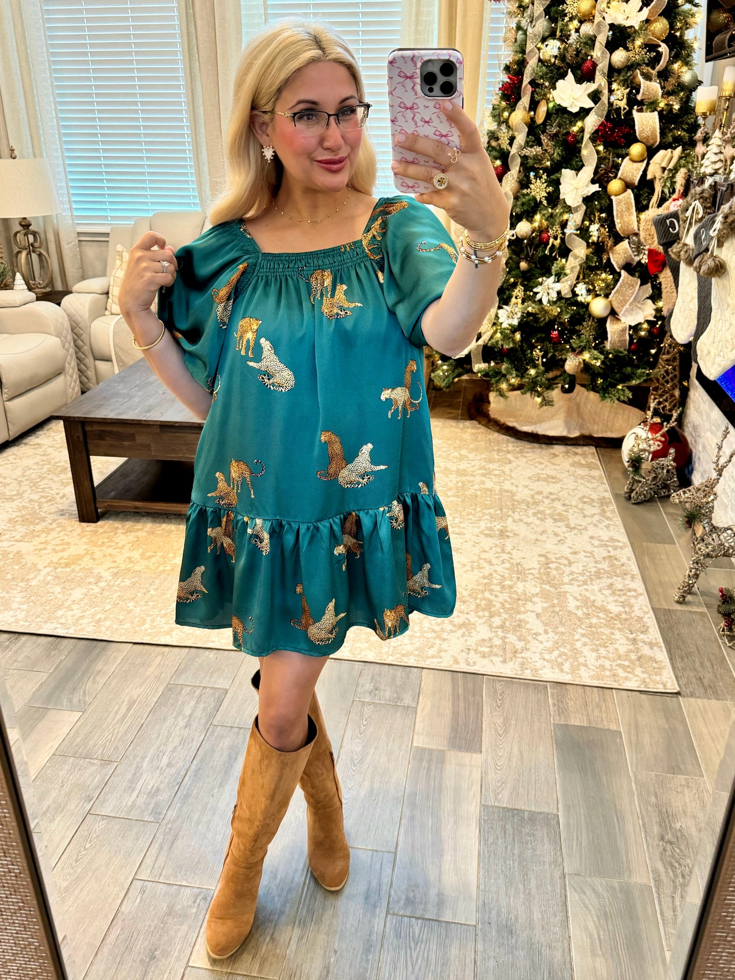 Sassy Tiger Satin Dress