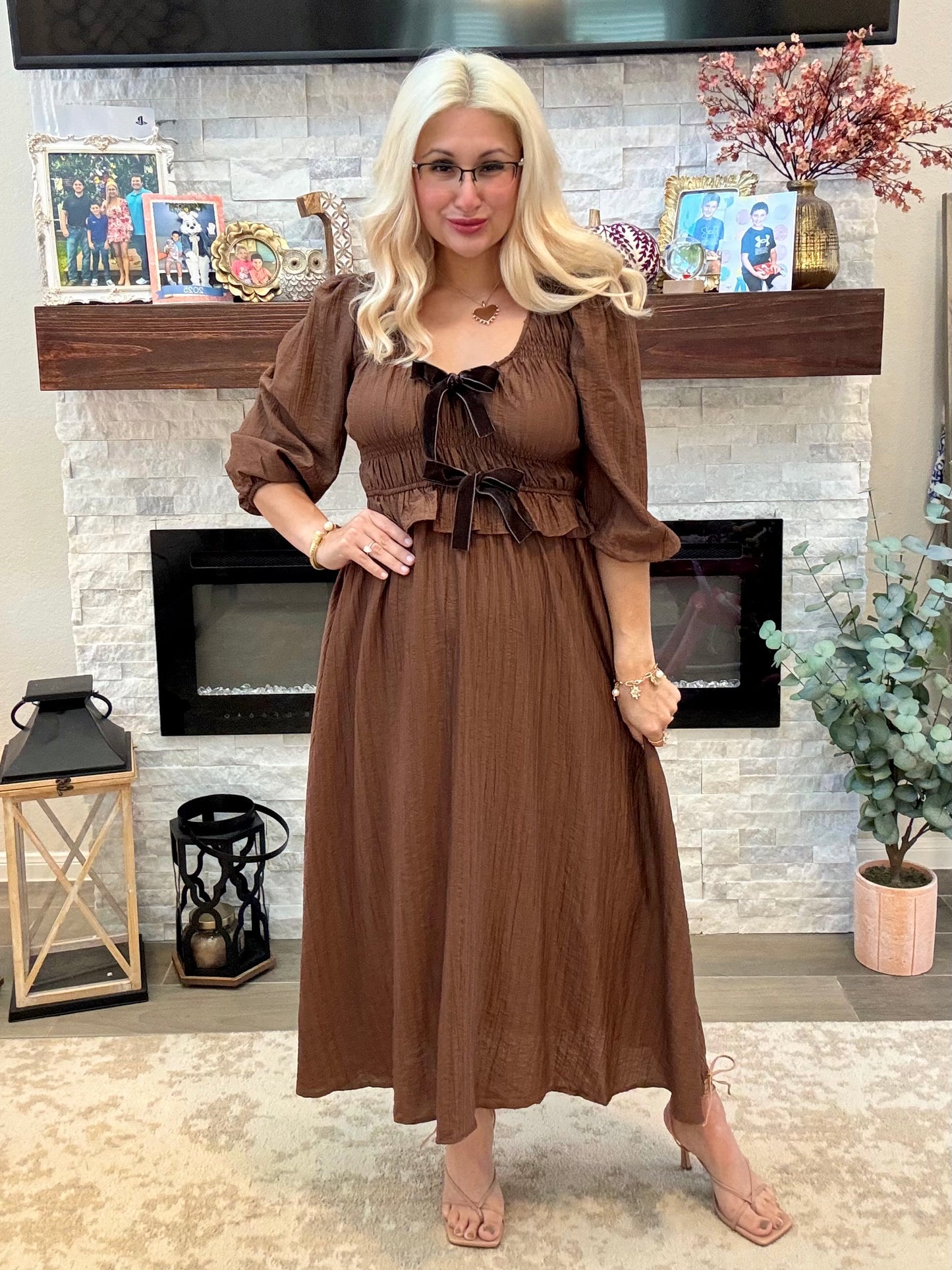 Coco Charm Bow Midi Dress