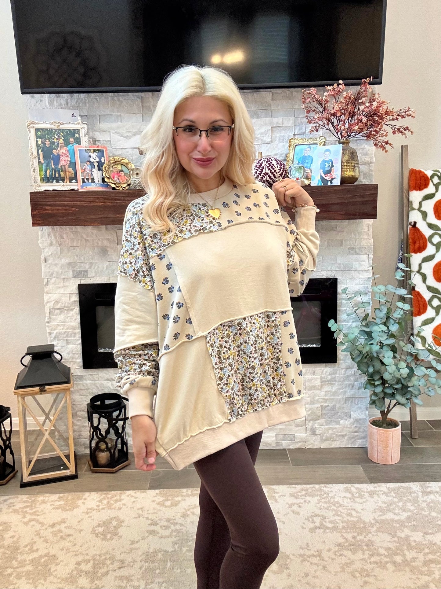 Fall Fancy Patchwork Pullover