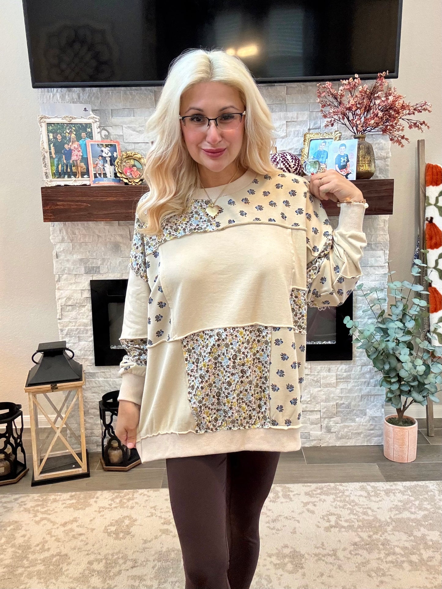 Fall Fancy Patchwork Pullover