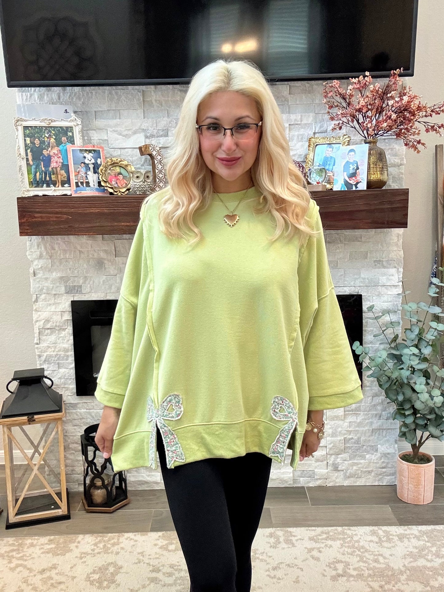 Playful Charm Bow Pullover