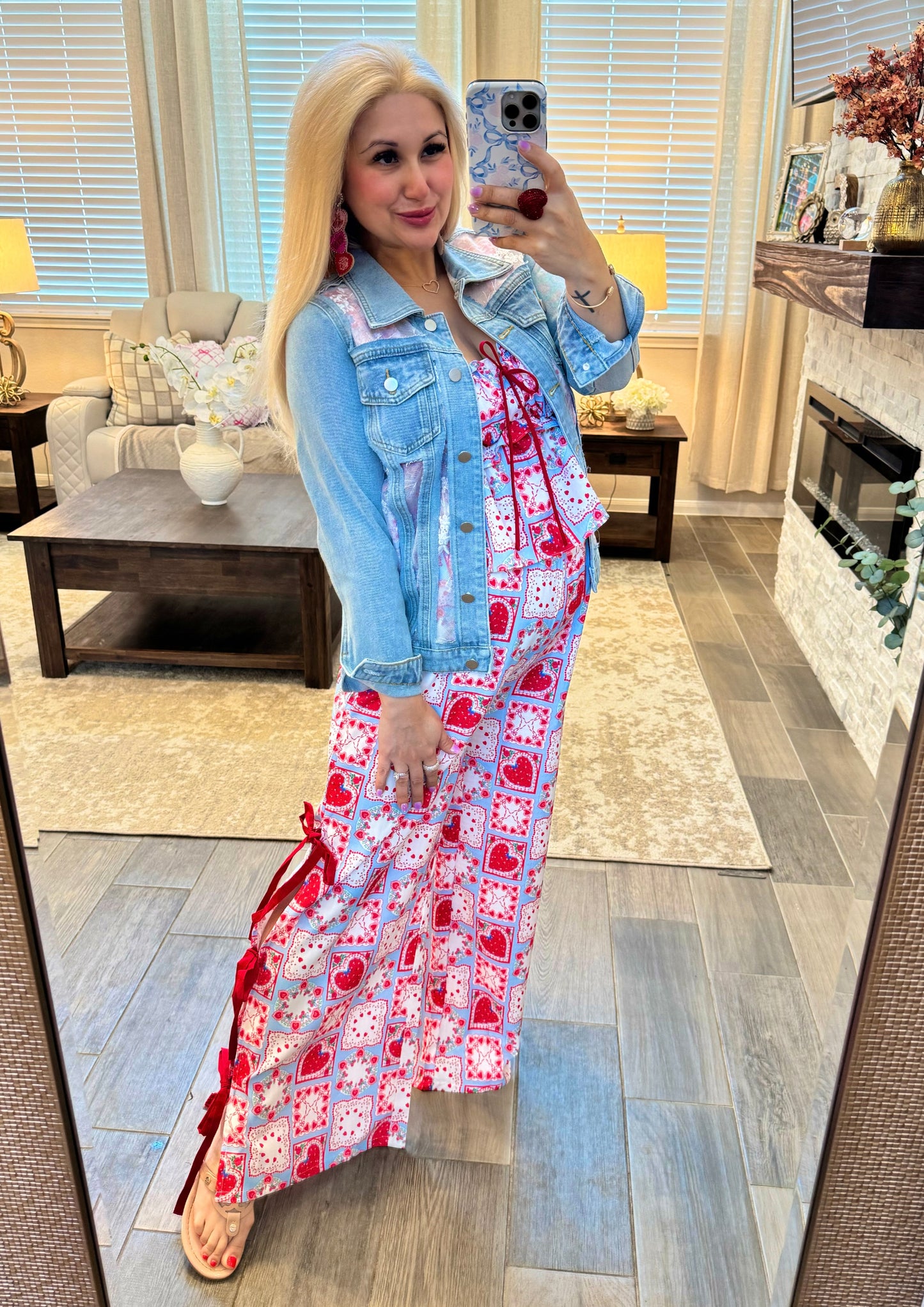 Girly Lace Blue Jean Jacket