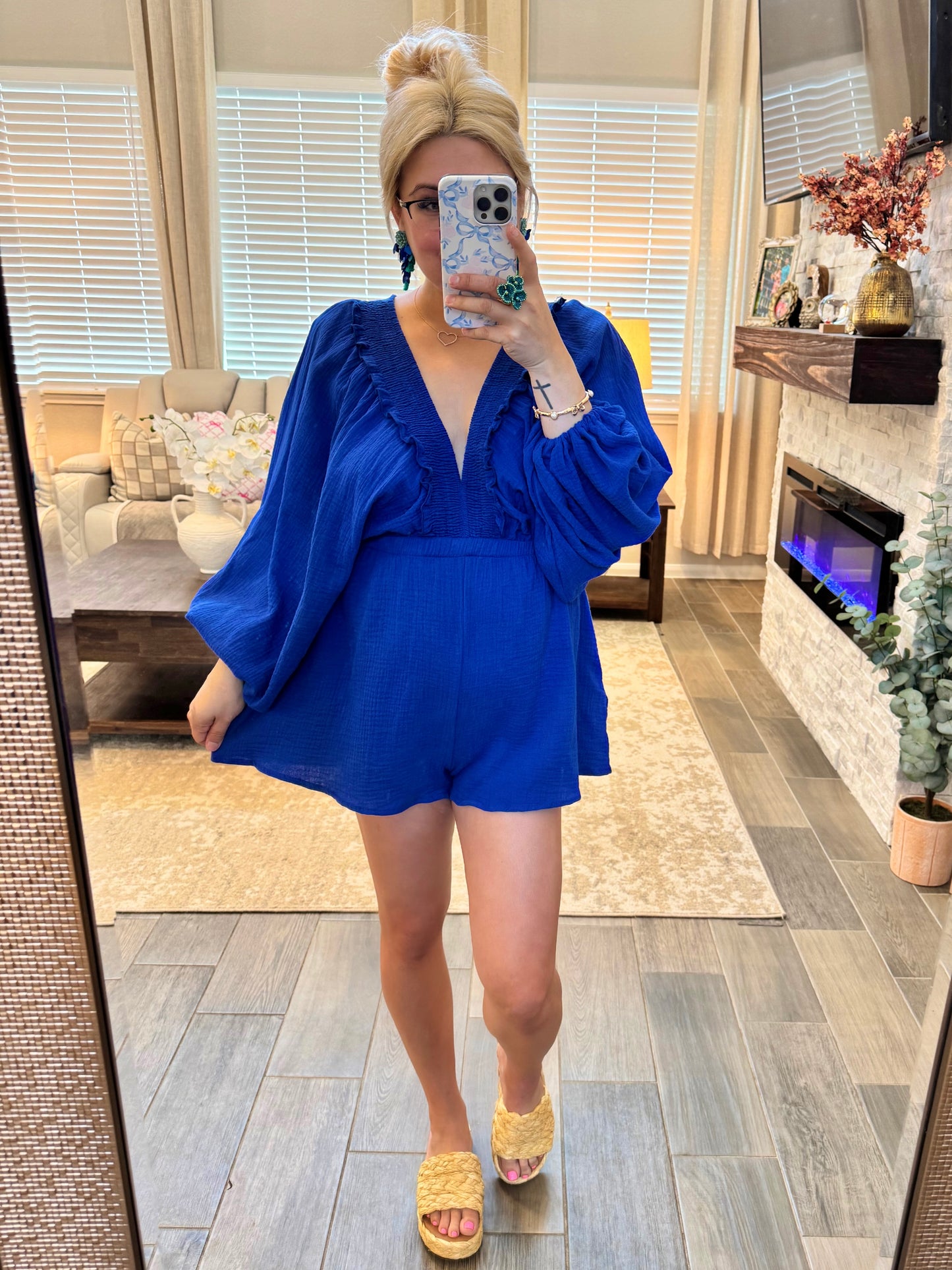 Pretty In Blue Romper