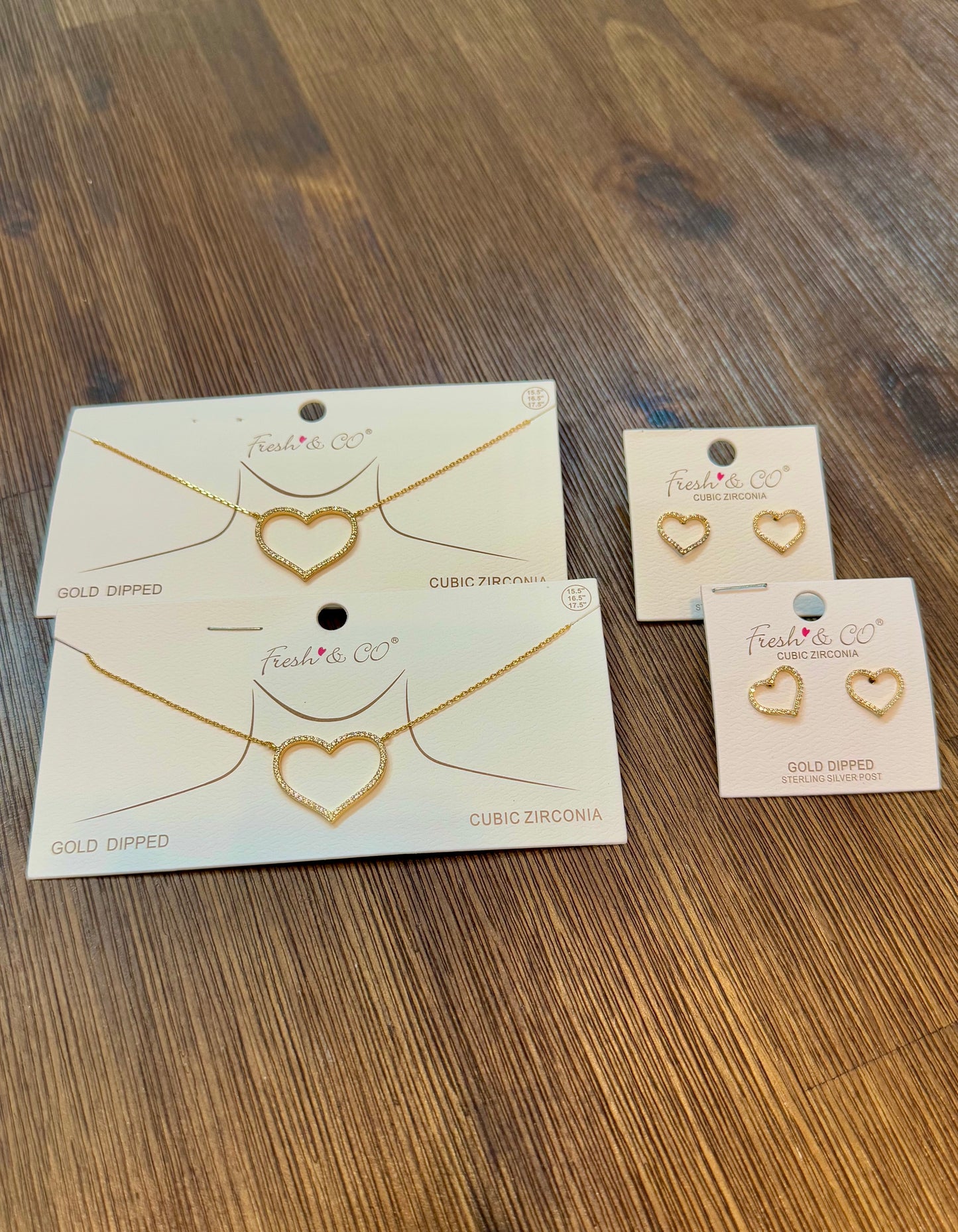 Matching Heart Stud Earrings