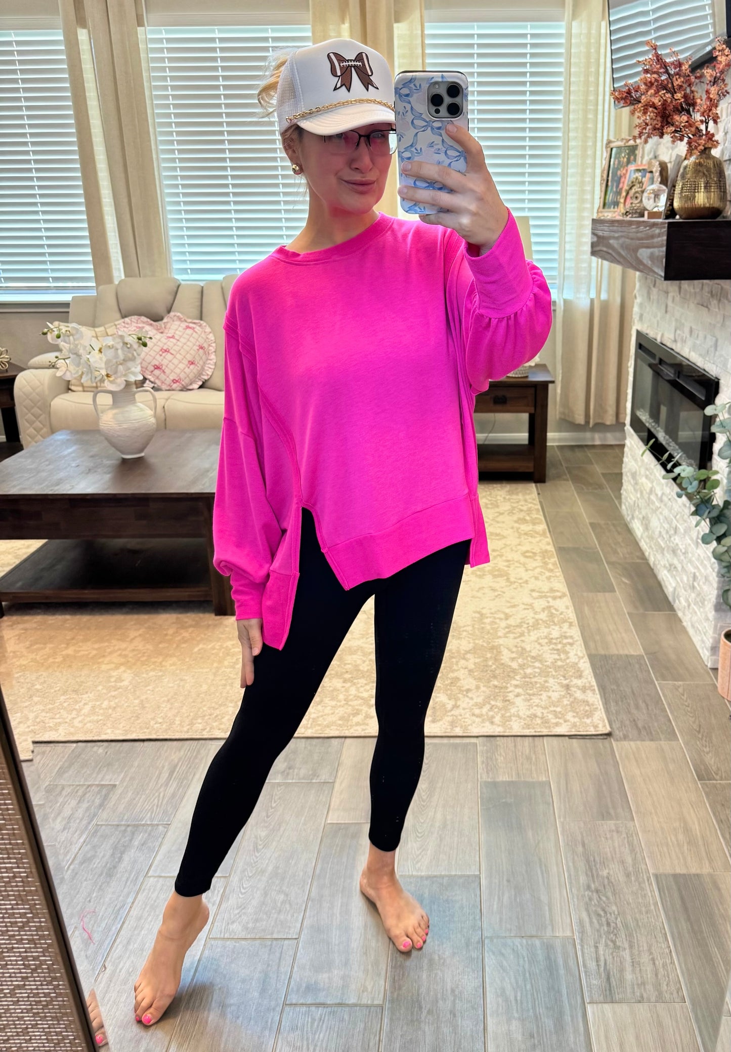 Cozy Pullover - HOT PINK S-XL