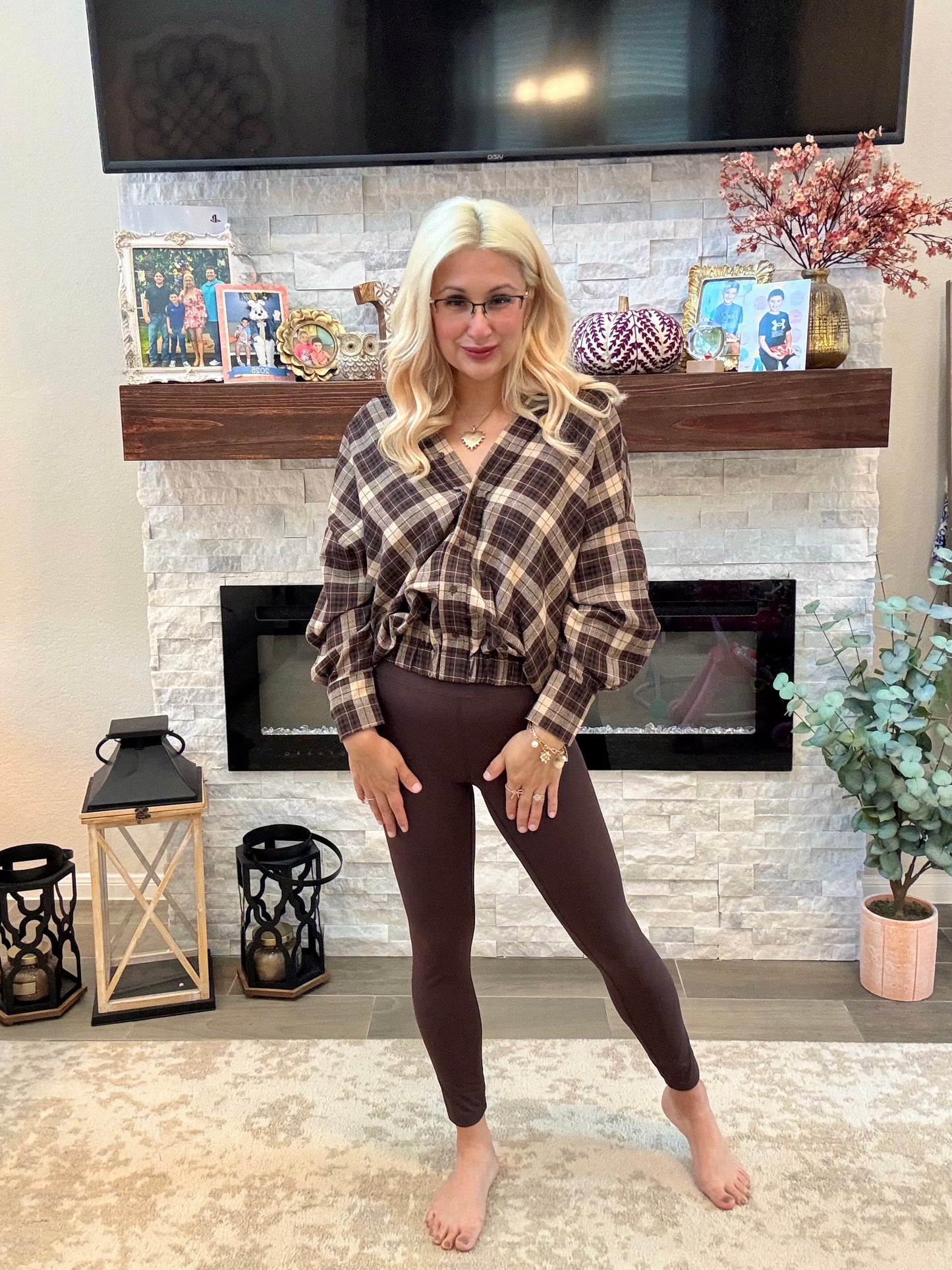 Maple Woods Plaid Top