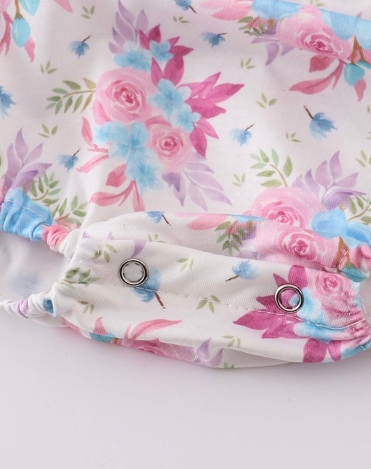 Blue Petal Floral Embroidery Bubble