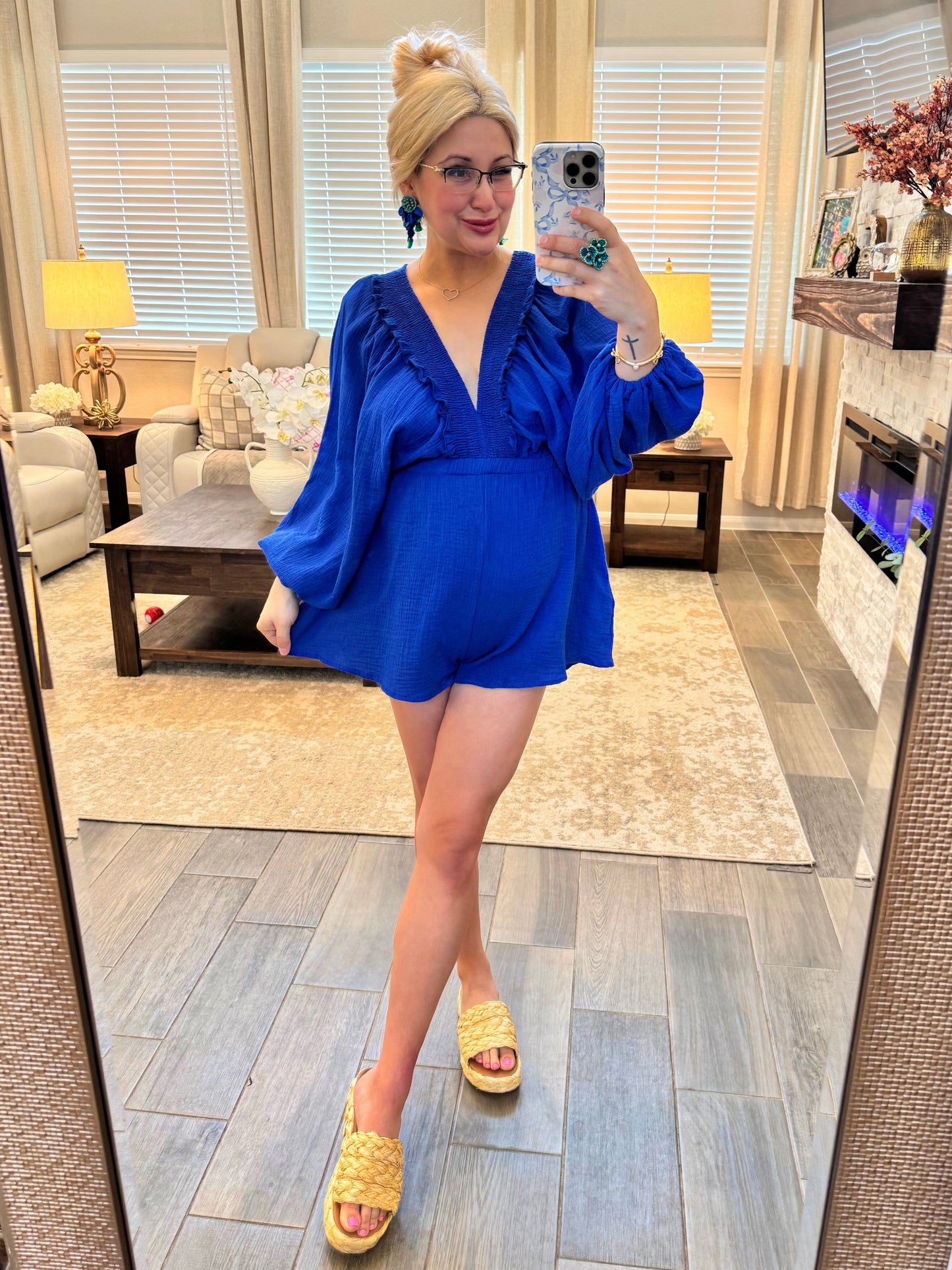 Pretty In Blue Romper