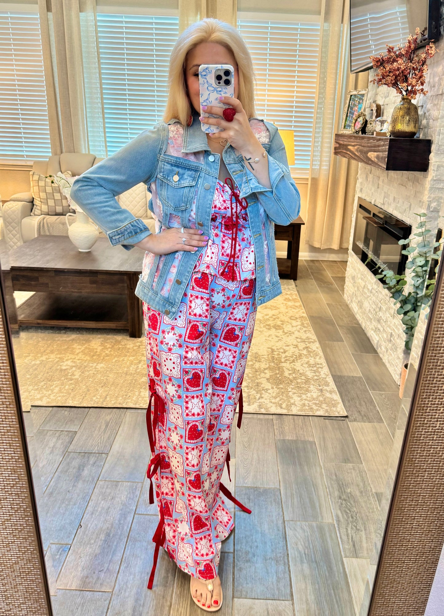 Girly Lace Blue Jean Jacket