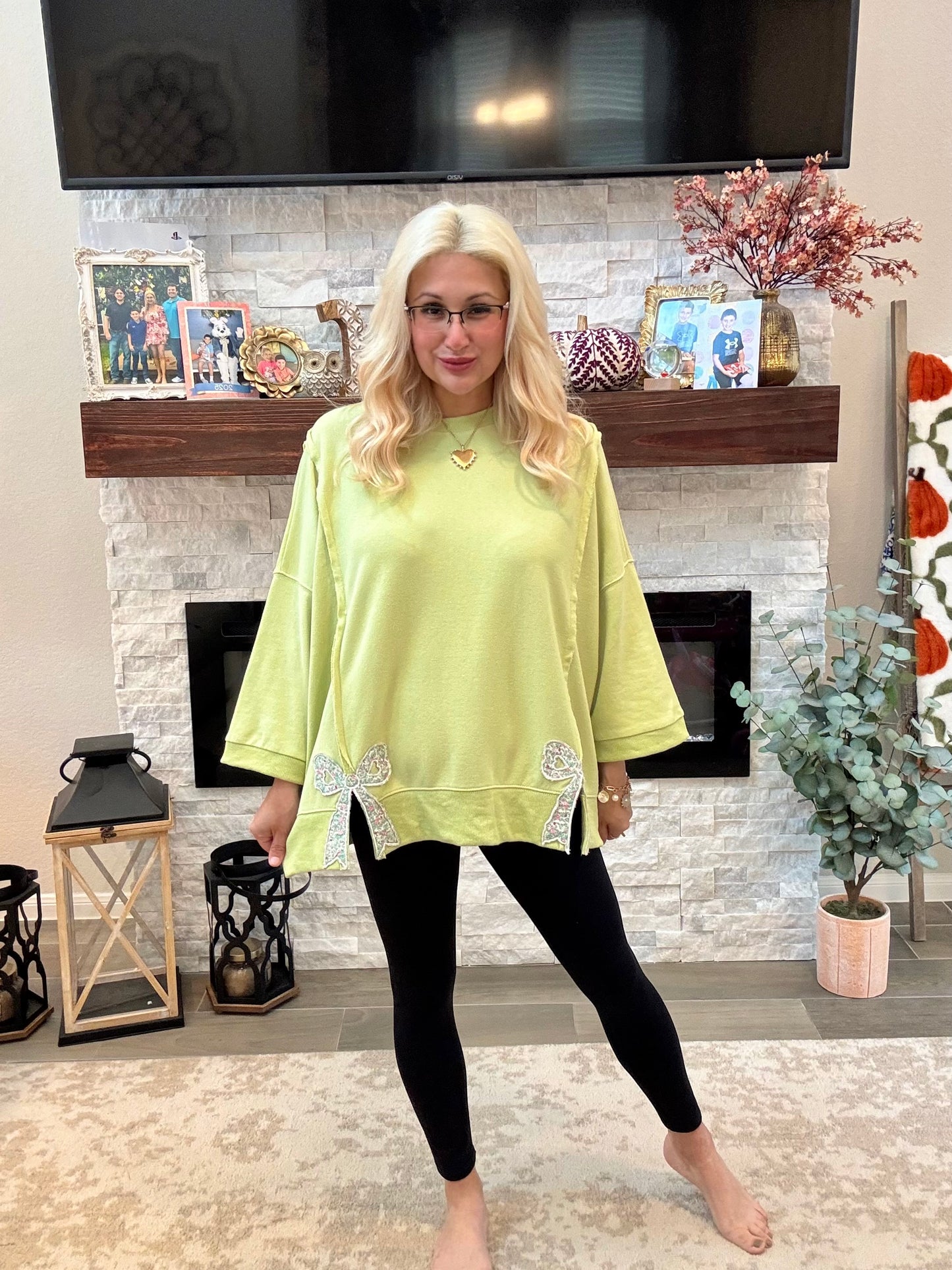 Playful Charm Bow Pullover