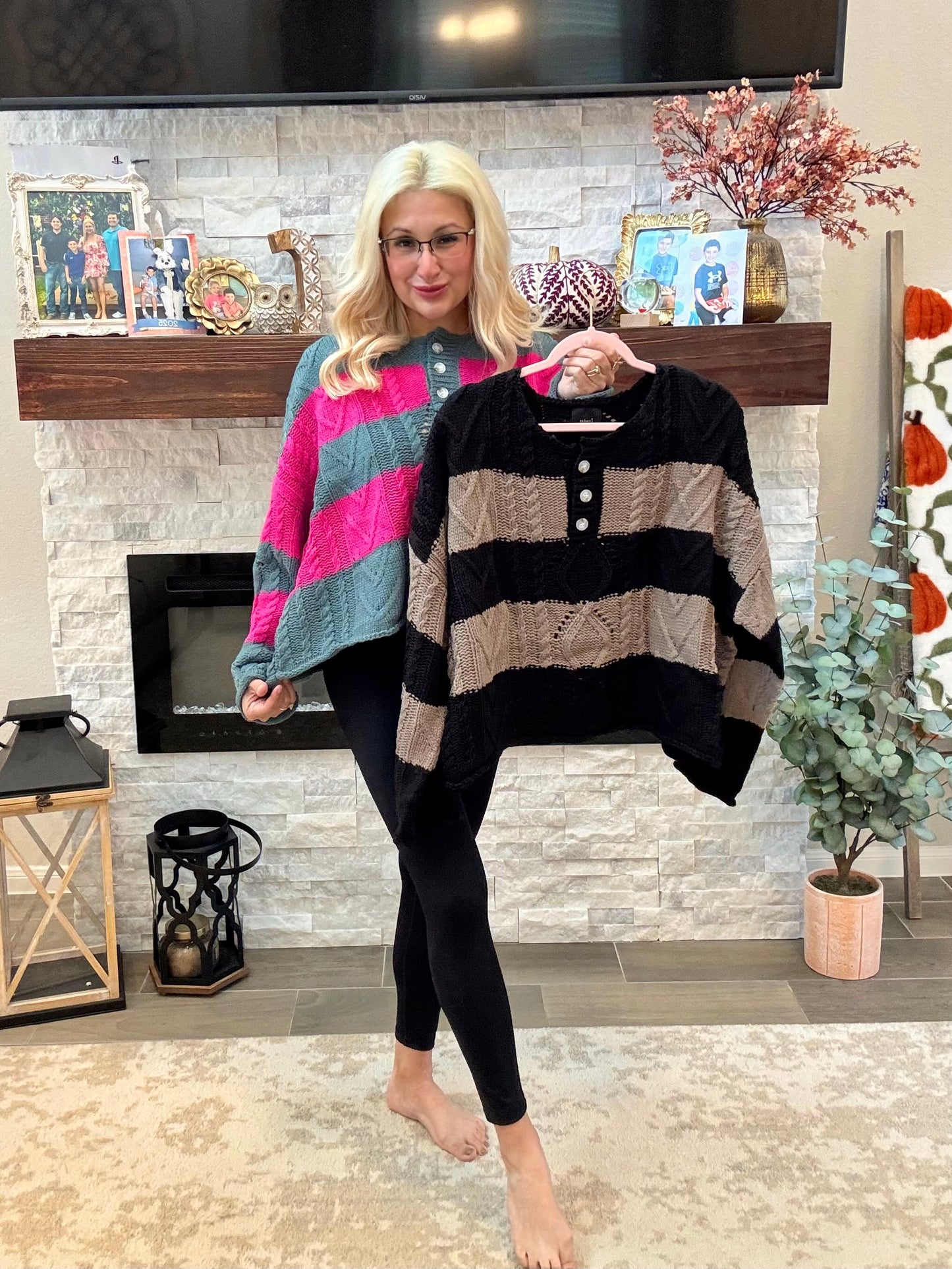 Berry Bliss Henley Sweater