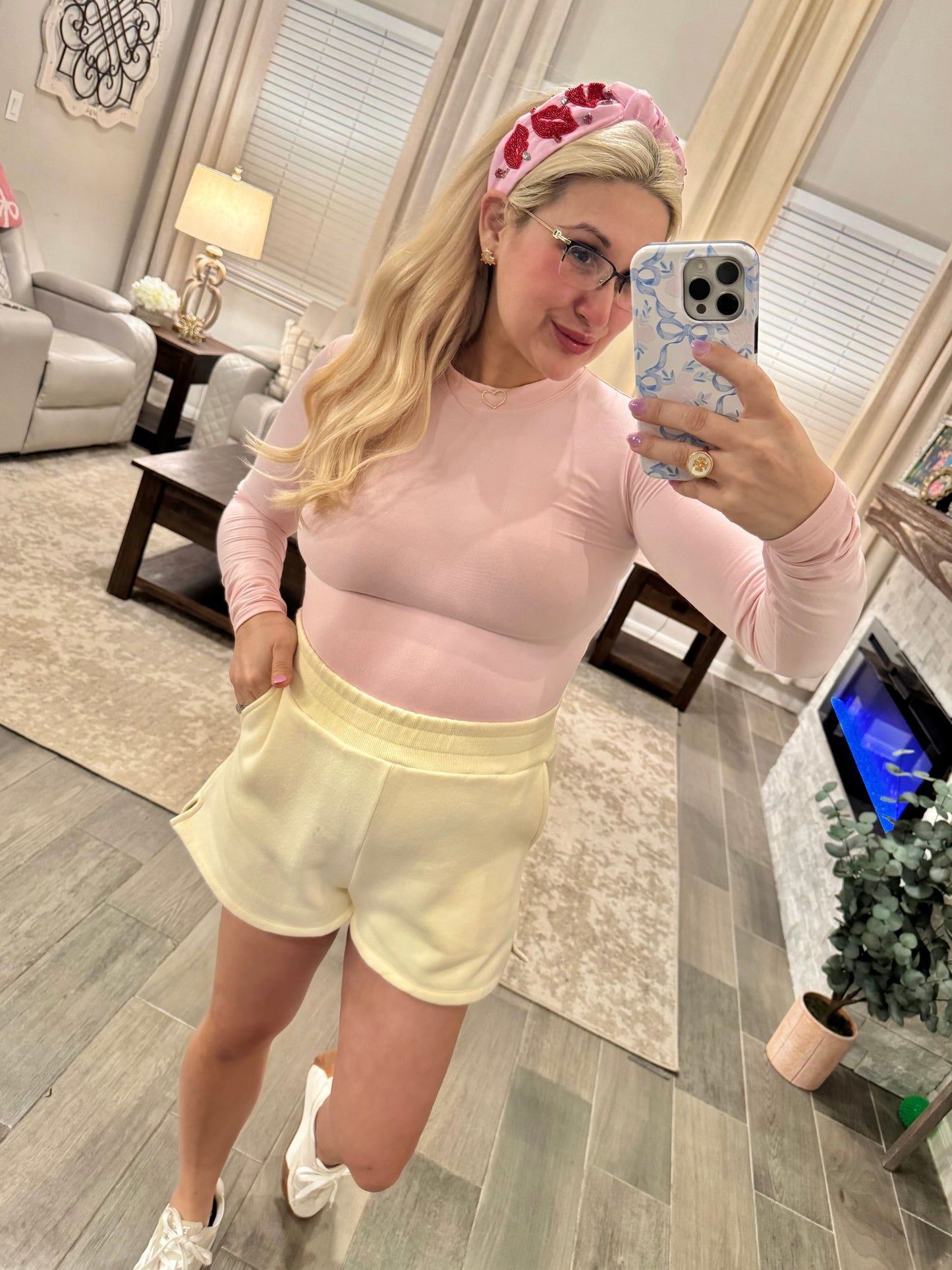Butter Soft Long Sleeve Top - Light Pink