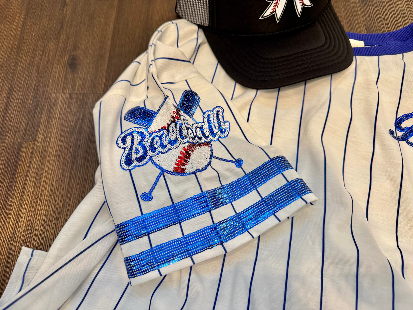 Opening Day Sequin Baseball Top