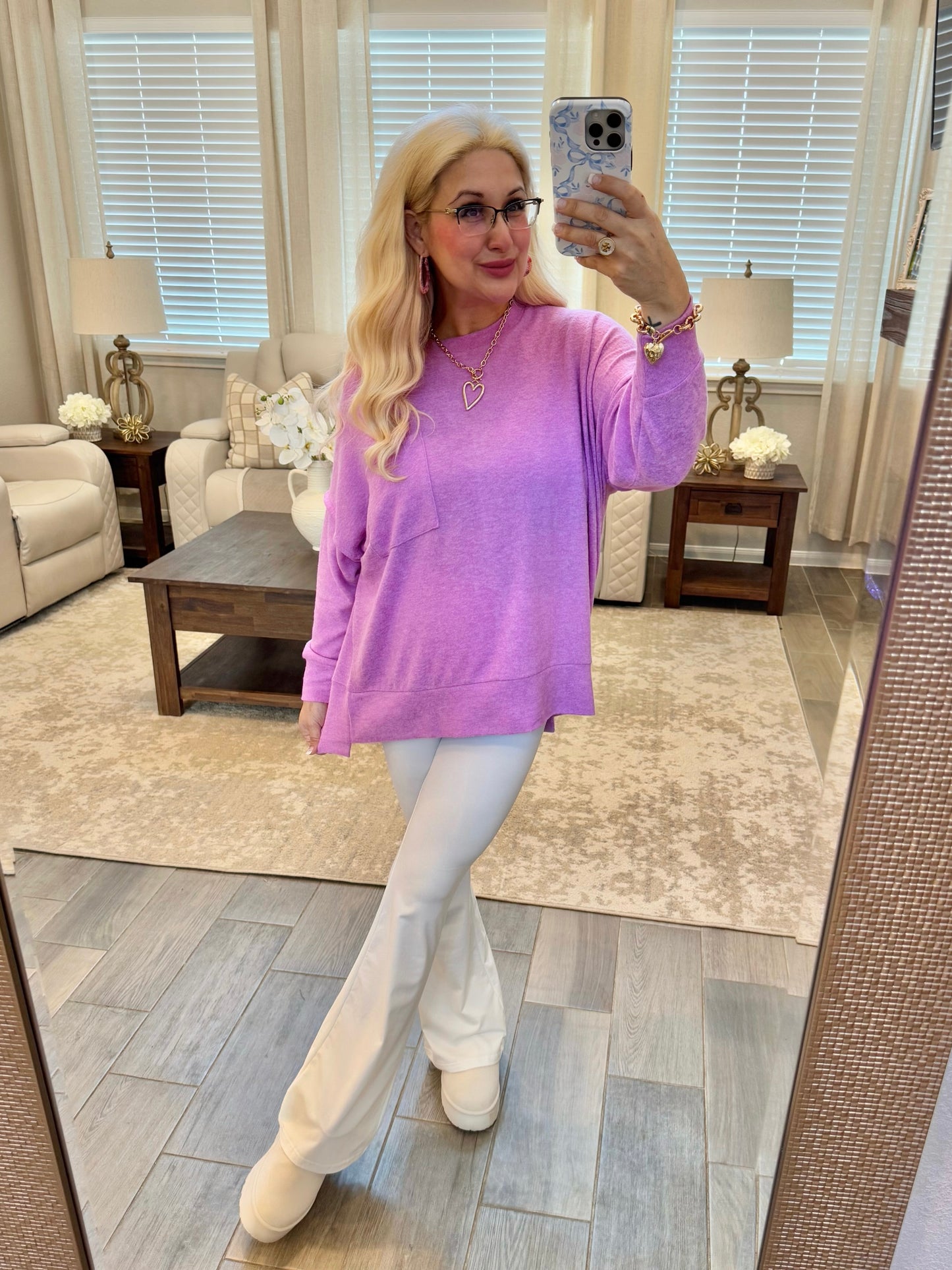 Butter Soft Foldover Leggings - White