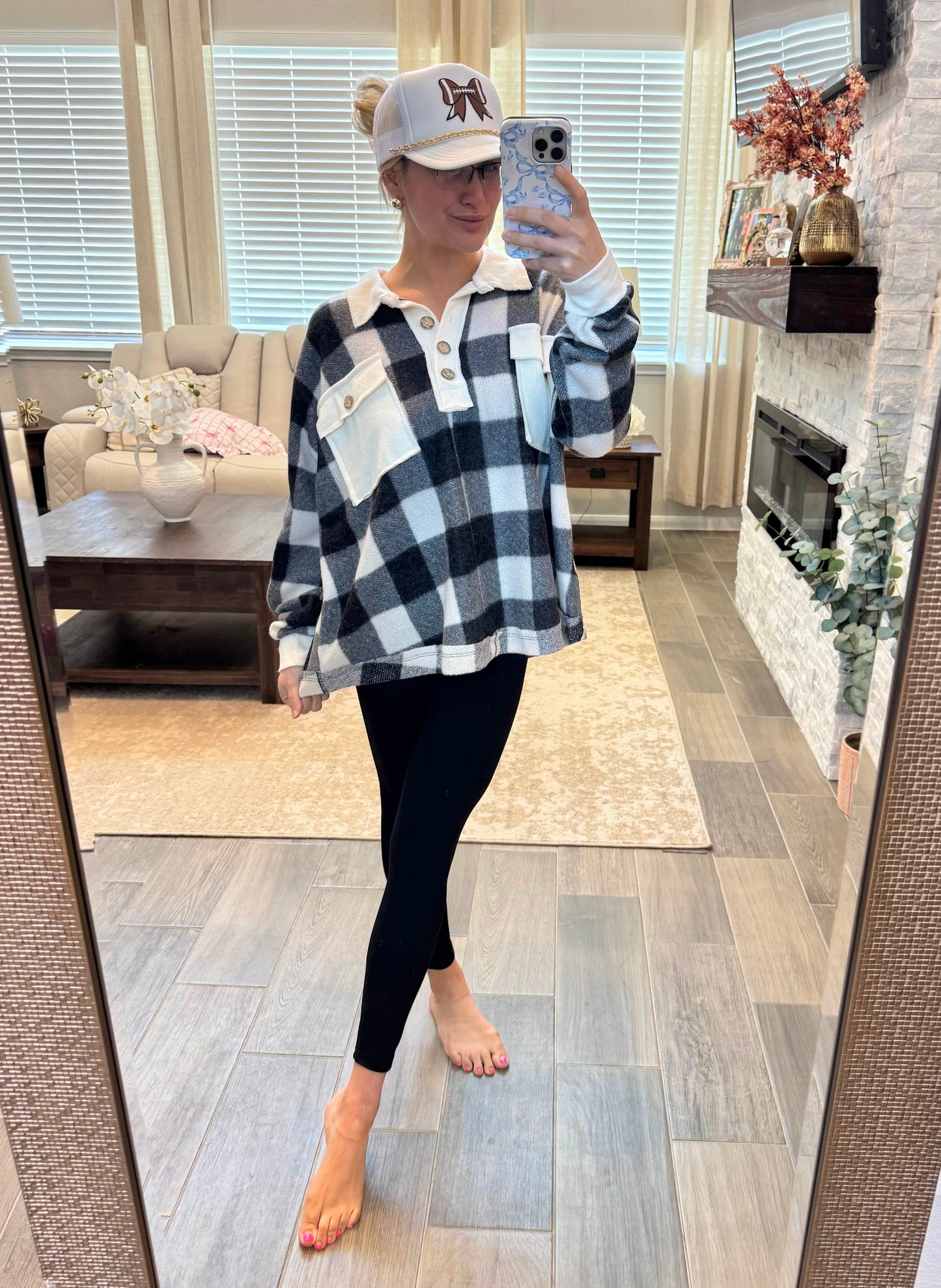 Plaid Colorblock Pullover S-XL