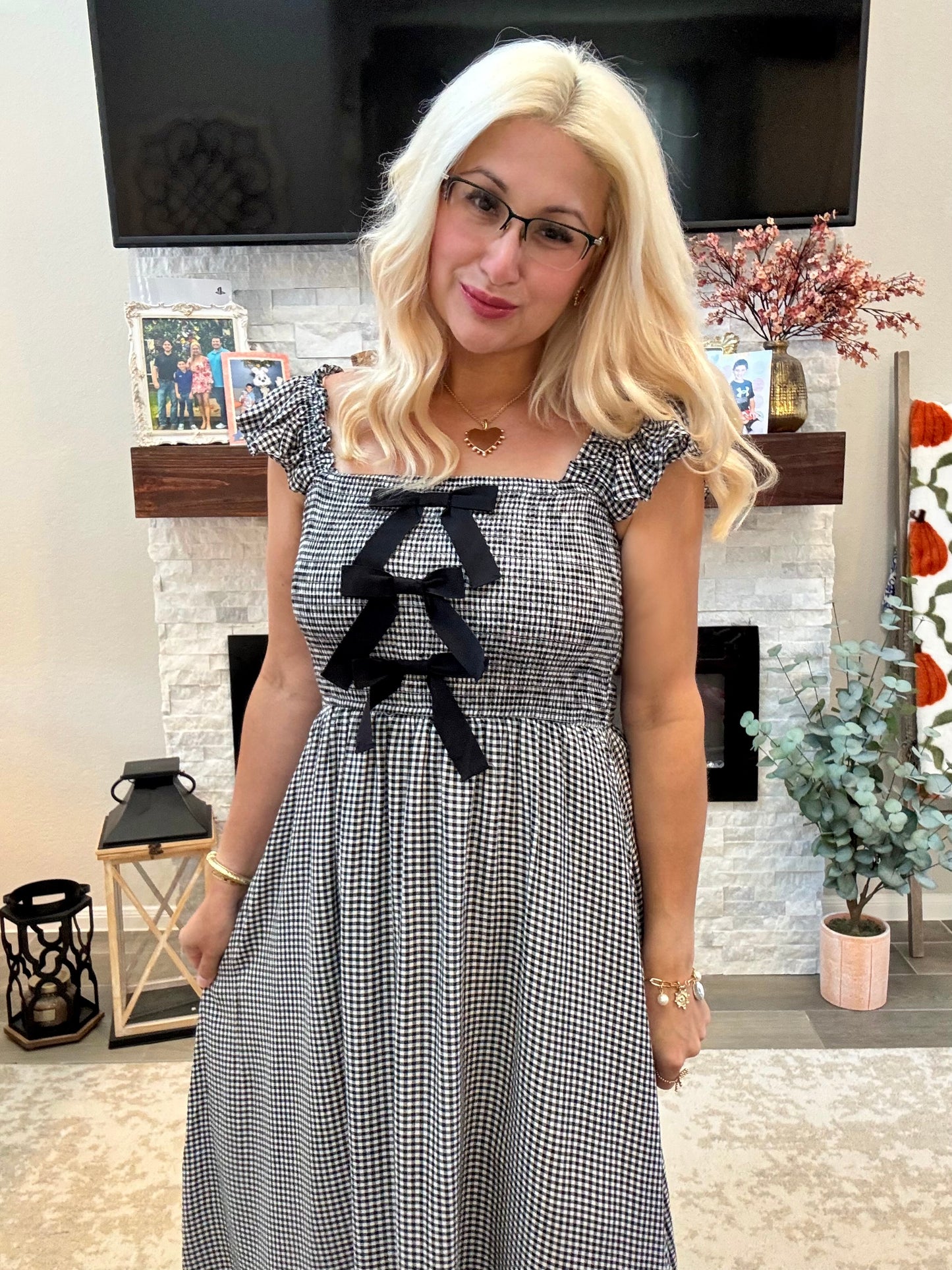 Gingham Grace Bow Dress