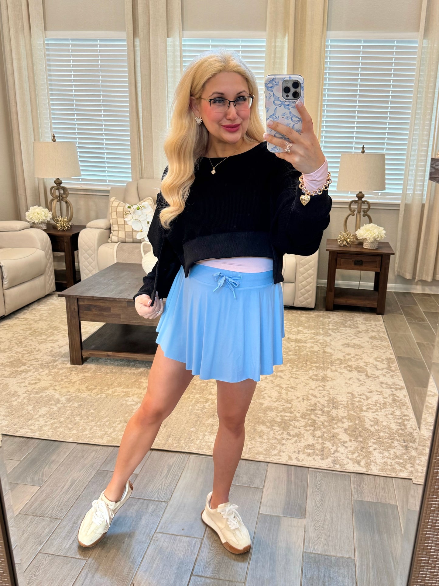 On Point Skort - Light Blue