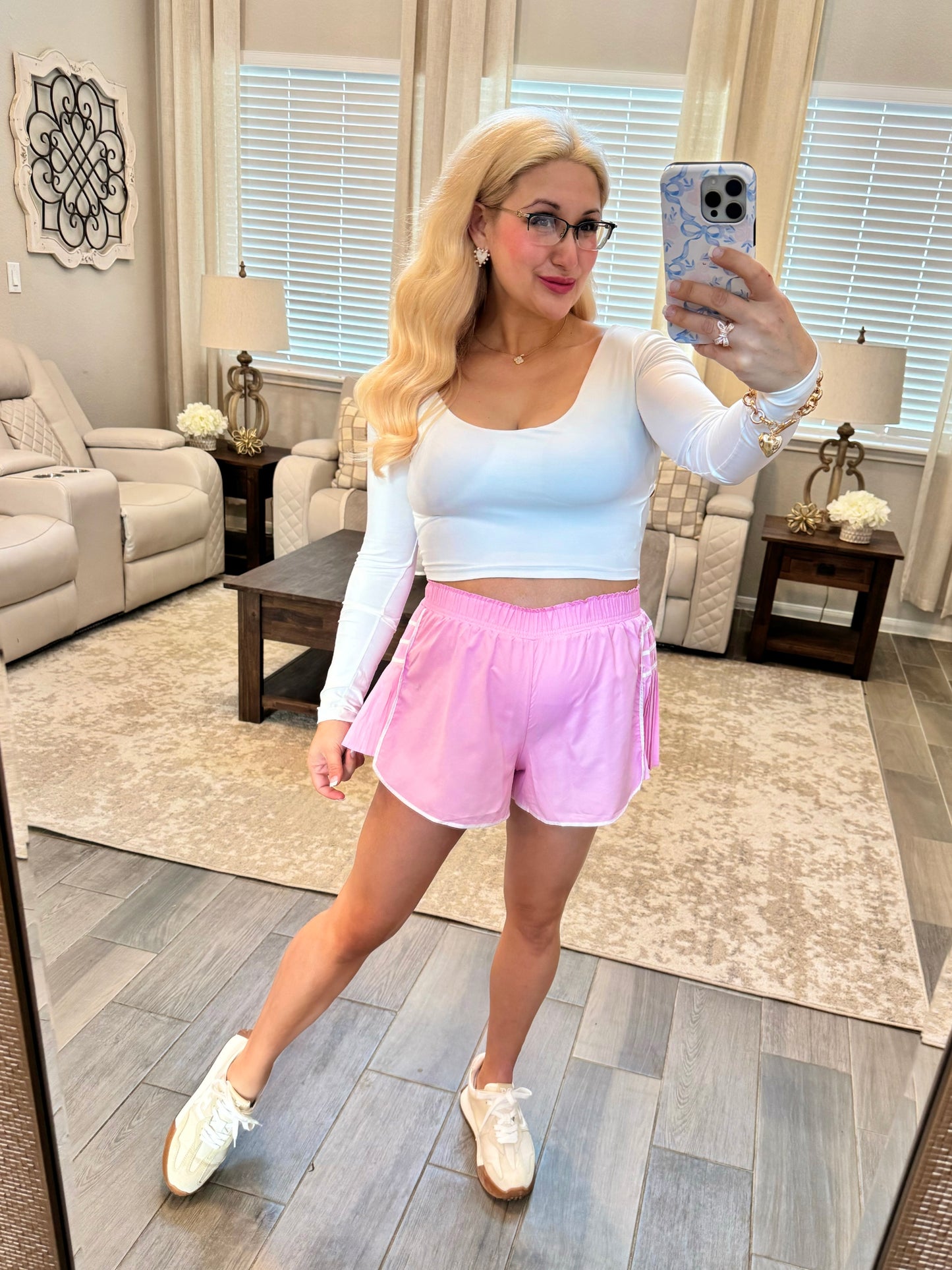 Take Me Everywhere Light Pink Shorts