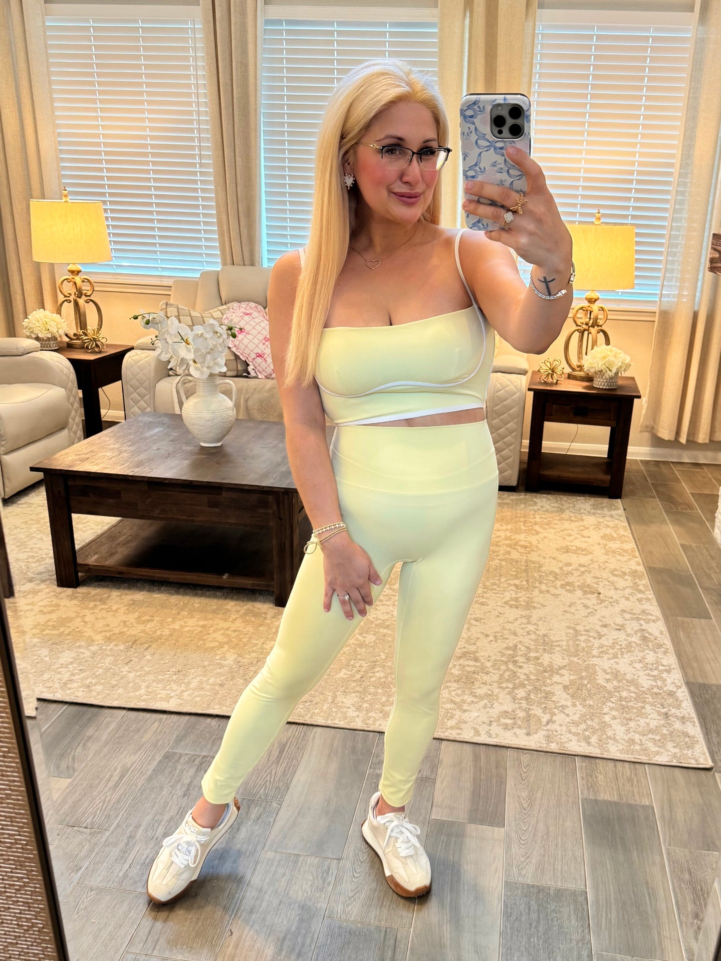 Aligned Performance High-Rise Leggings - Yellow Cream