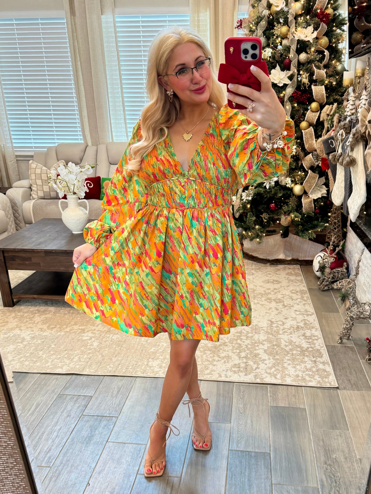 Color Pop Smocked Dress
