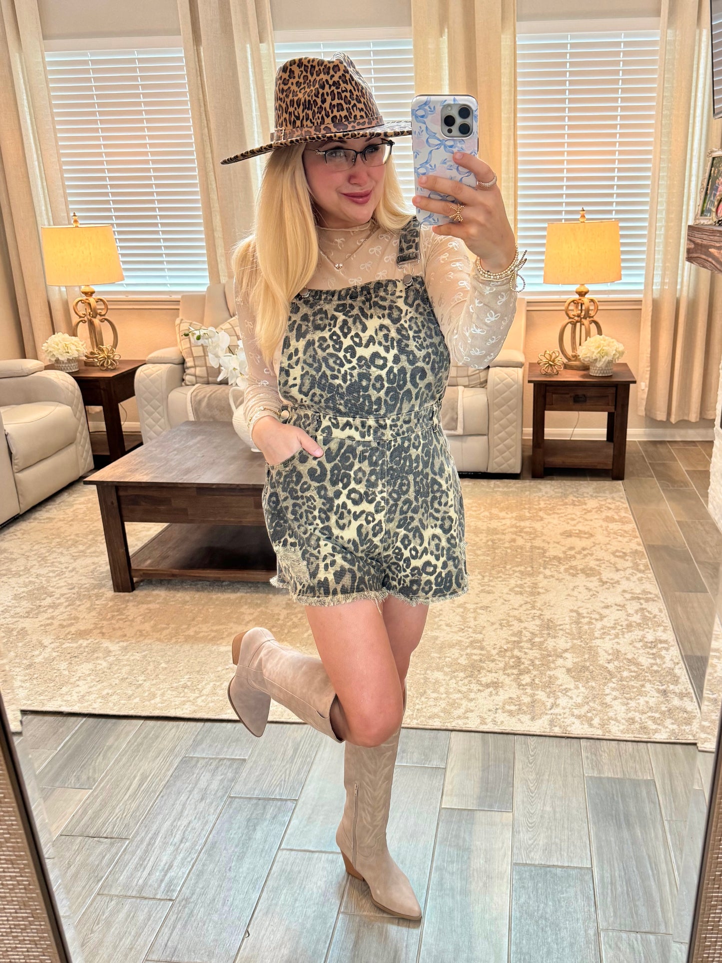 Sassy Leopard Overalls