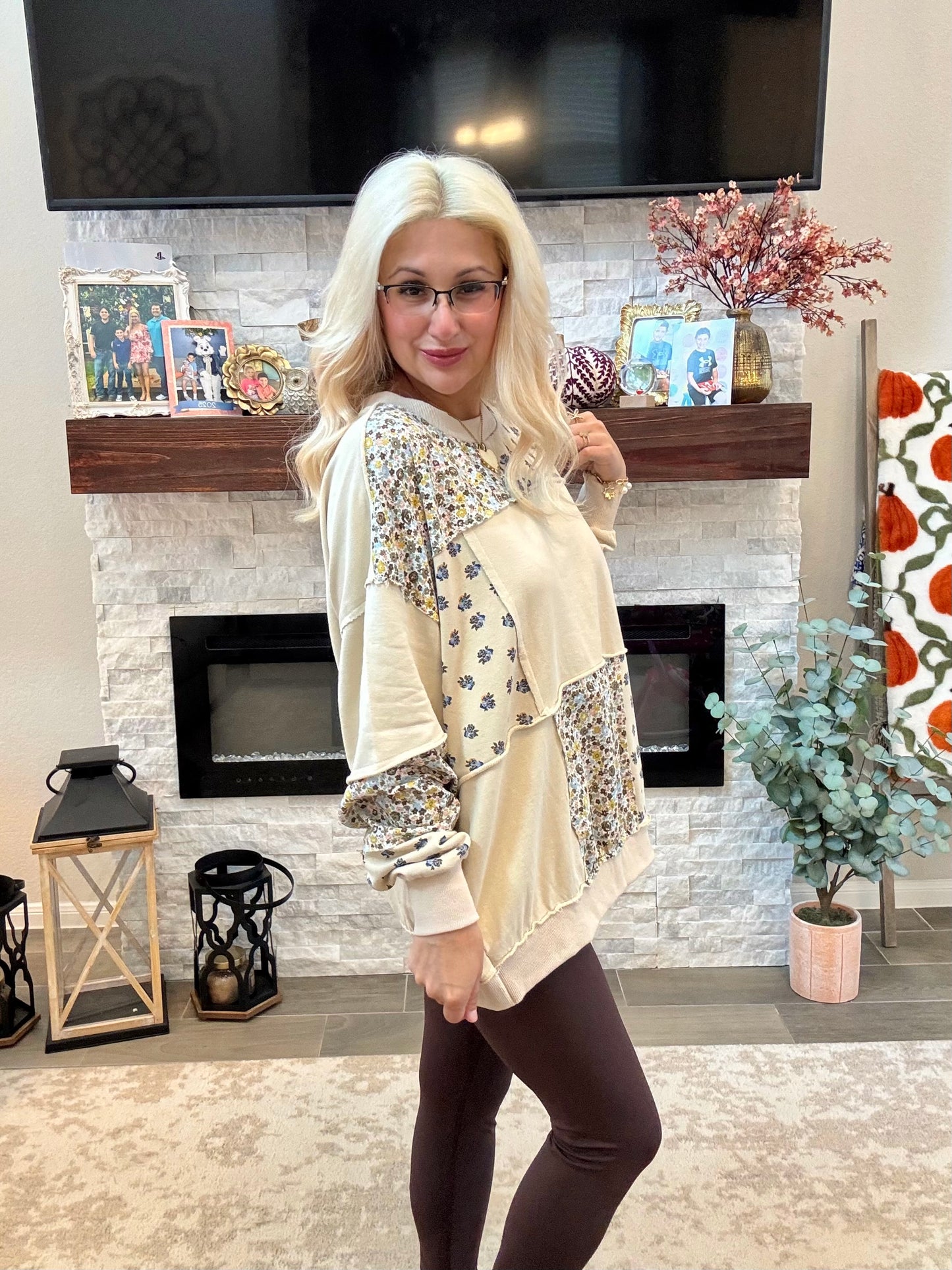 Fall Fancy Patchwork Pullover