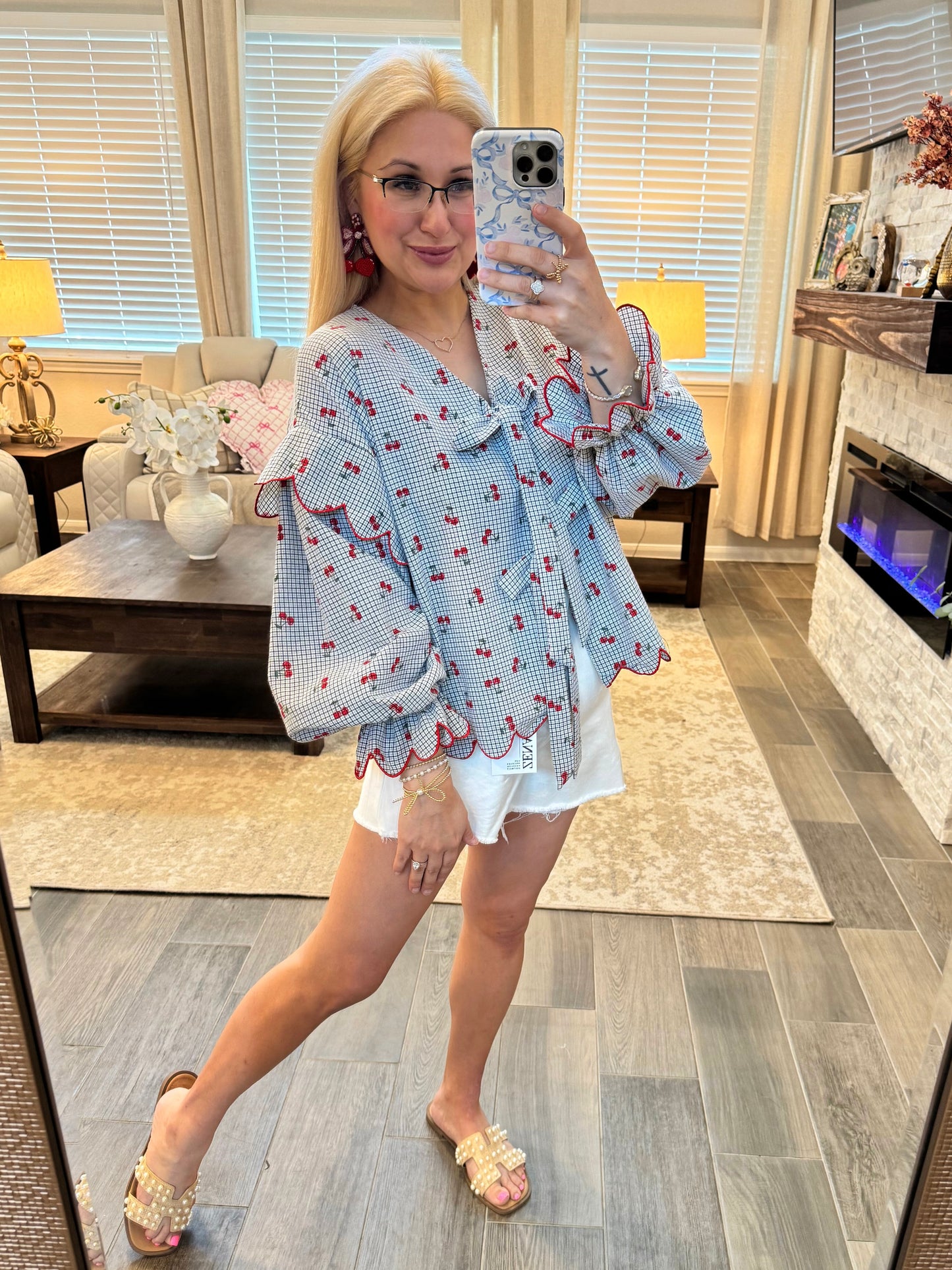Cherry Scallop Blouse