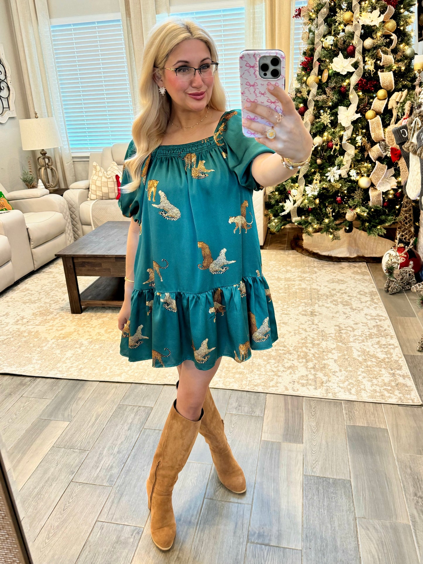 Sassy Tiger Satin Dress