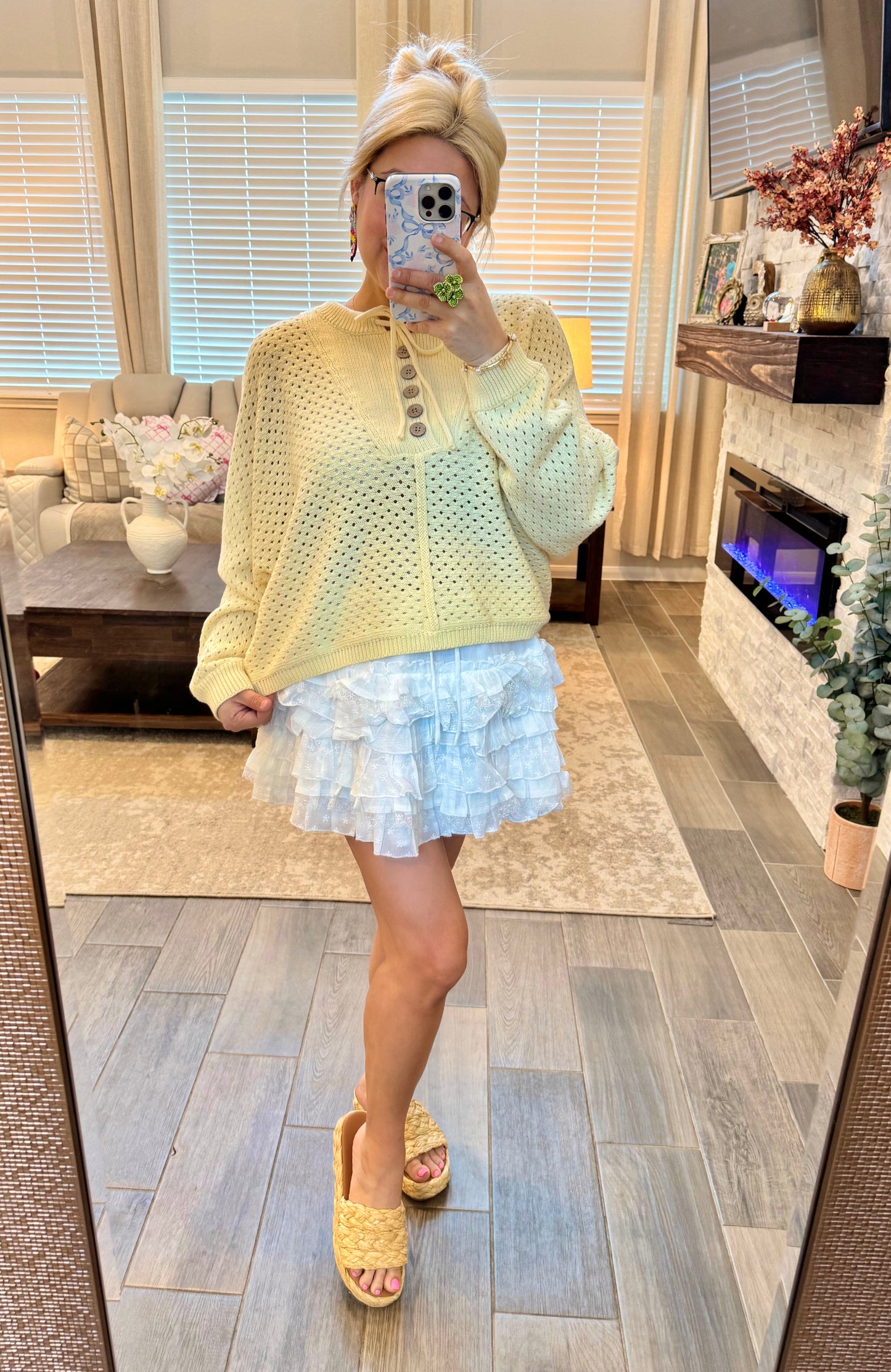 Cute In Yellow Knit Top