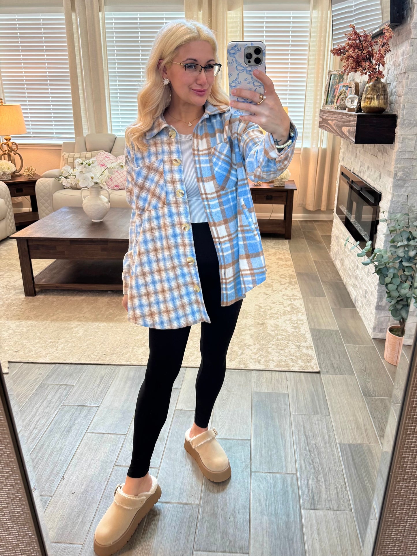 Cozy Season Plaid Shacket S-XL