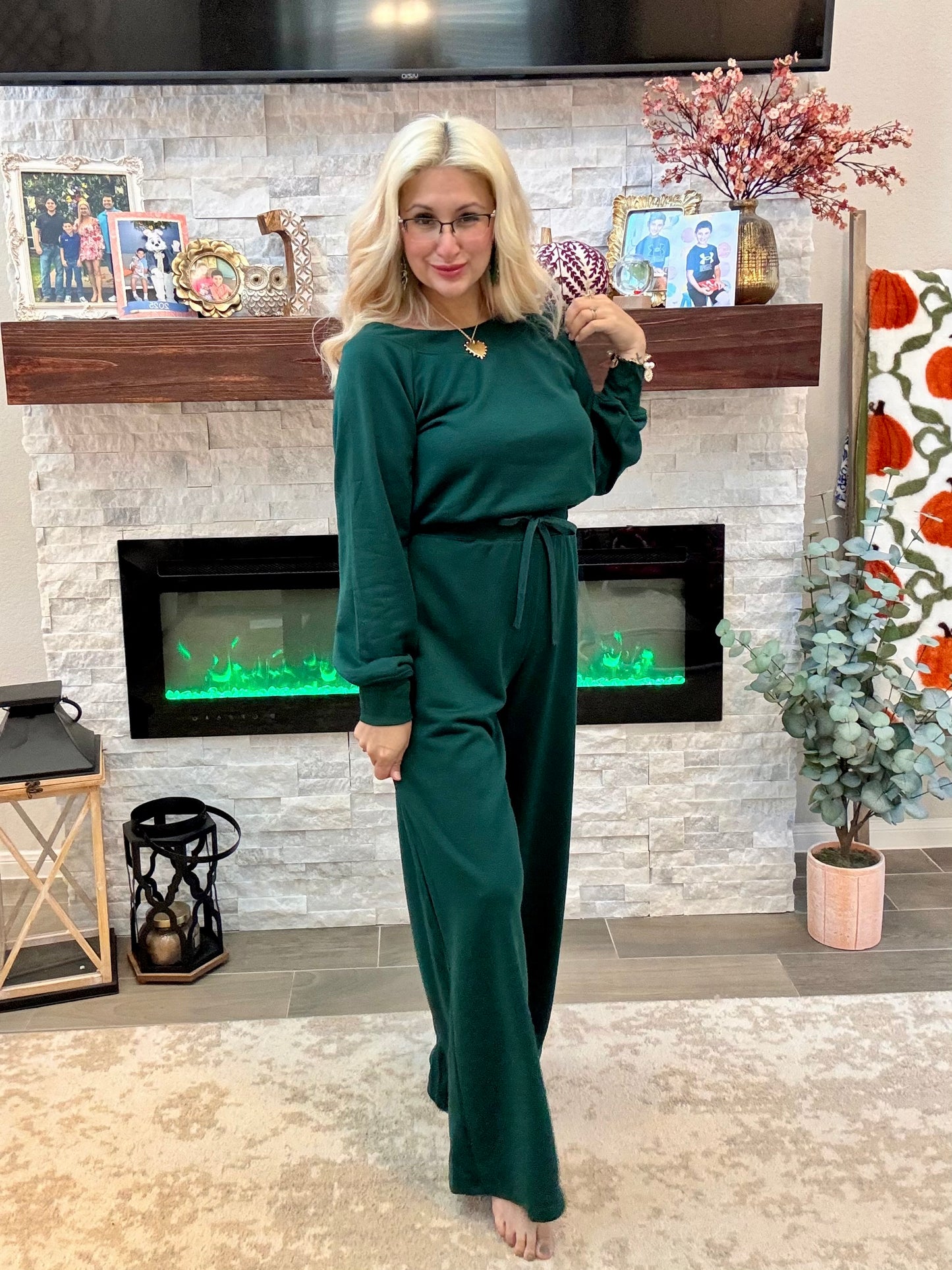 Evergreen Elegance Jumpsuit