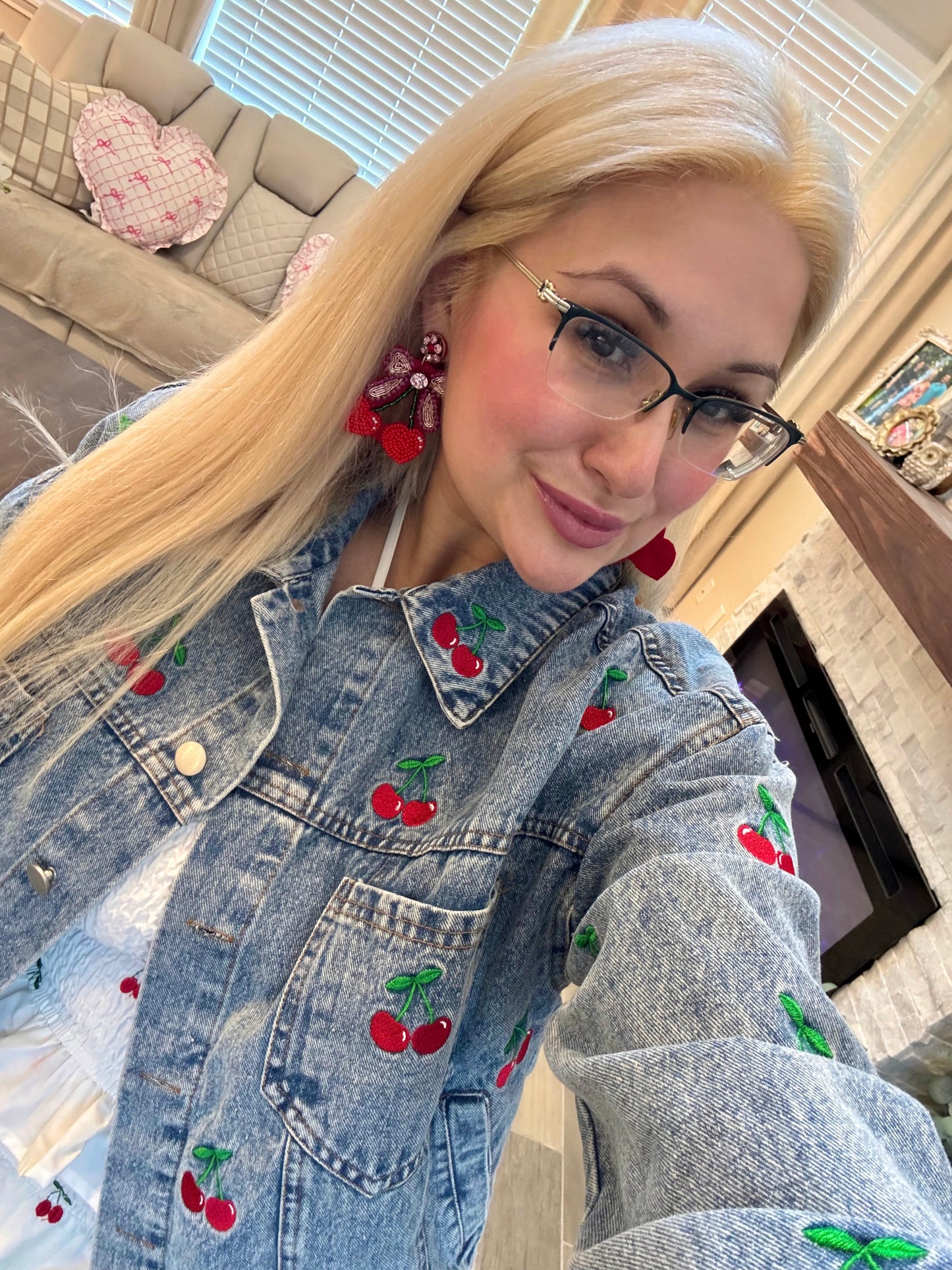 Cherry Denim Jacket