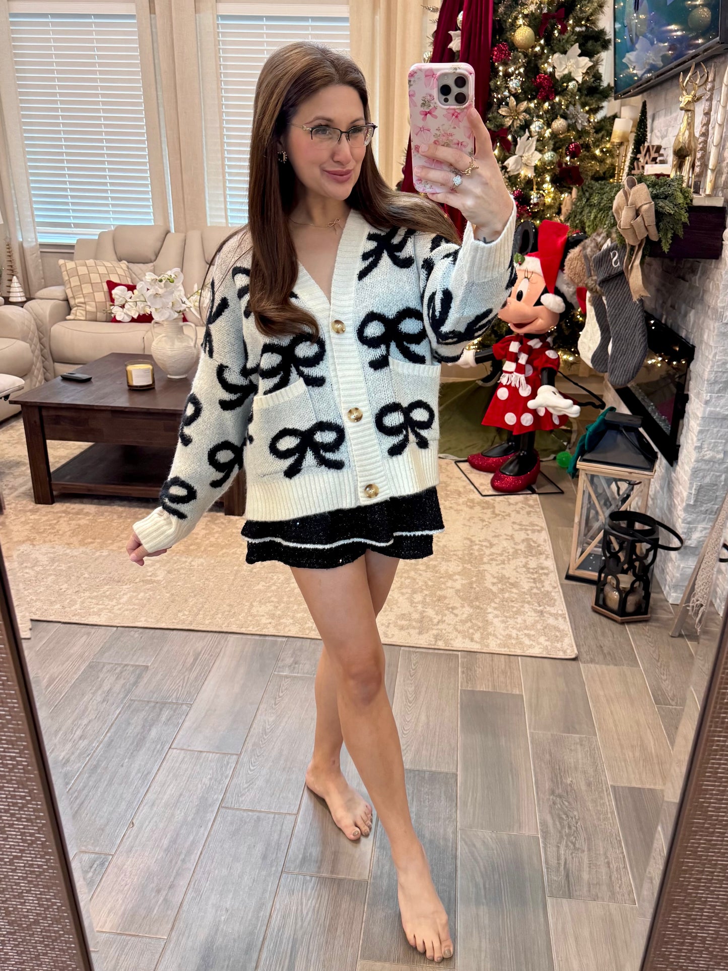 Darling Knit Bow Cardigan