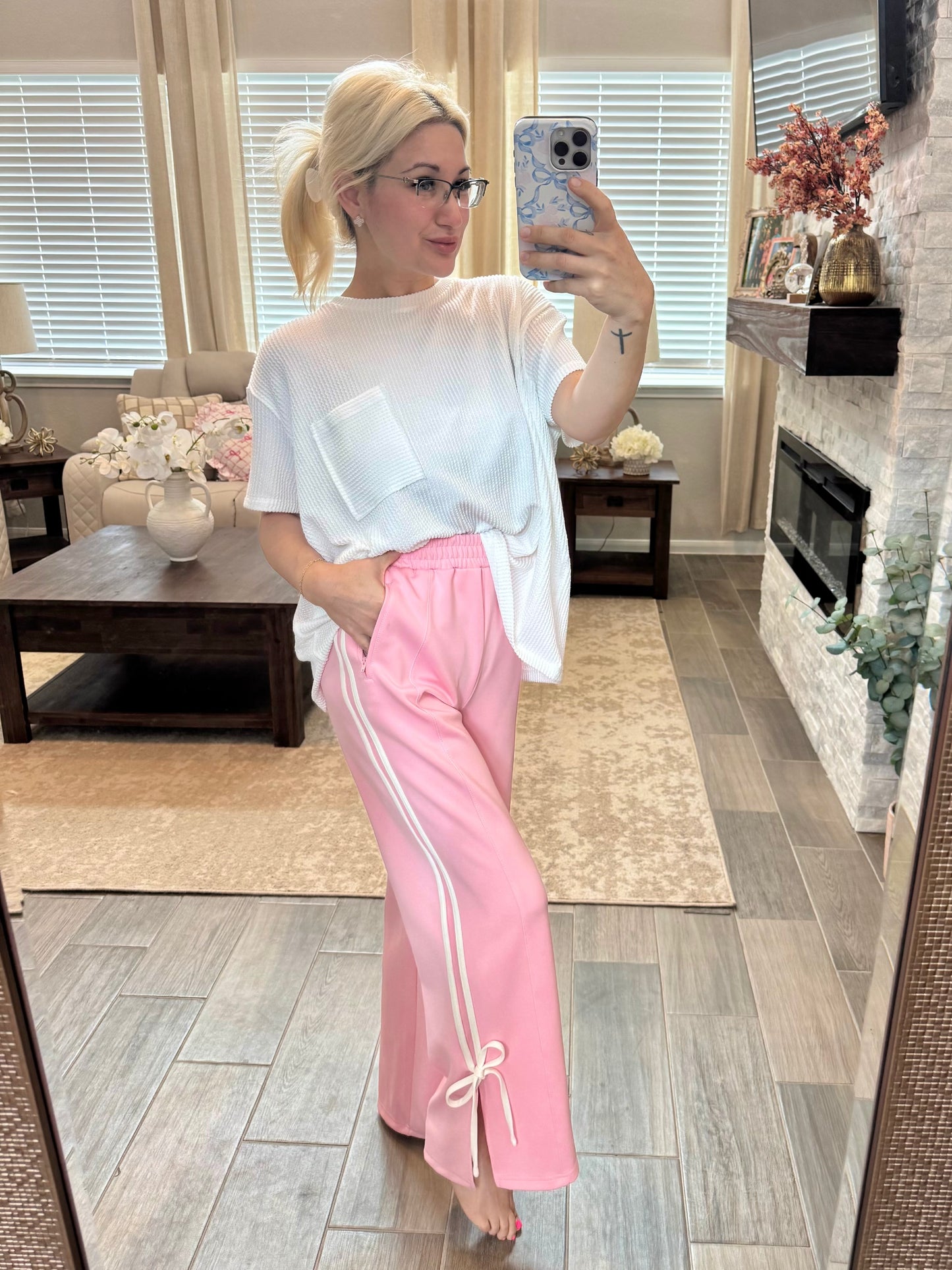 Pink Sports Car Bow Pants - 1S,1M,1L LEFT