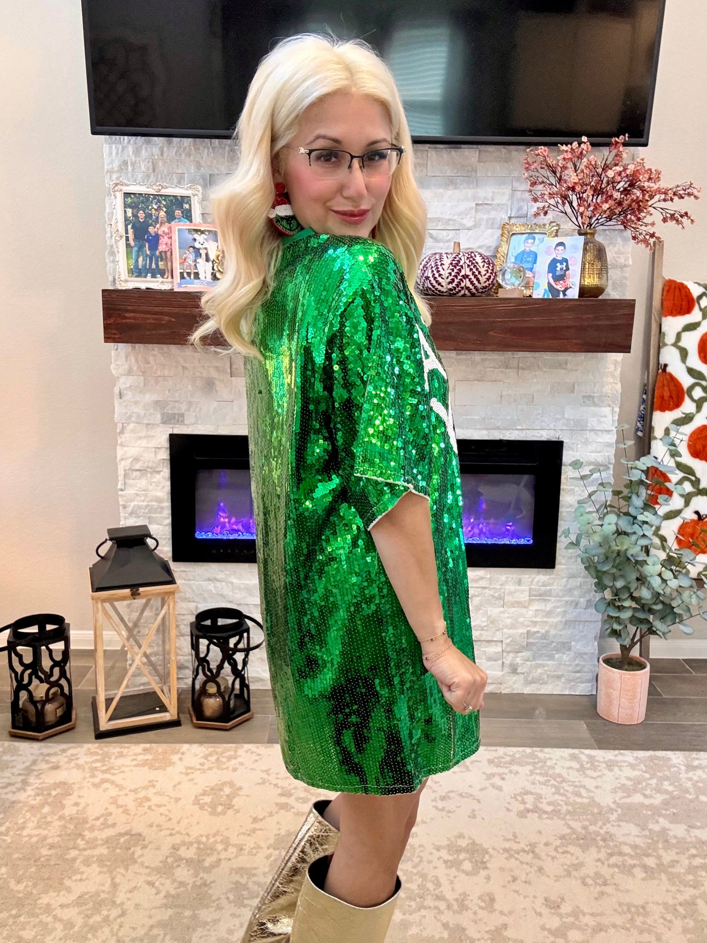 Sequin Santa Baby Dress