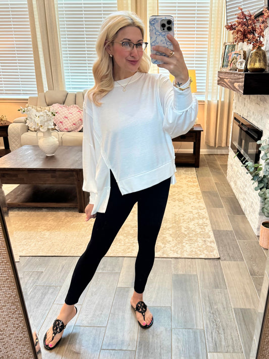 Cozy Pullover - WHITE S-XL
