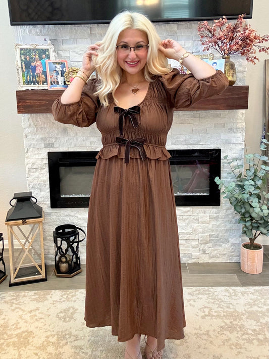 Coco Charm Bow Midi Dress