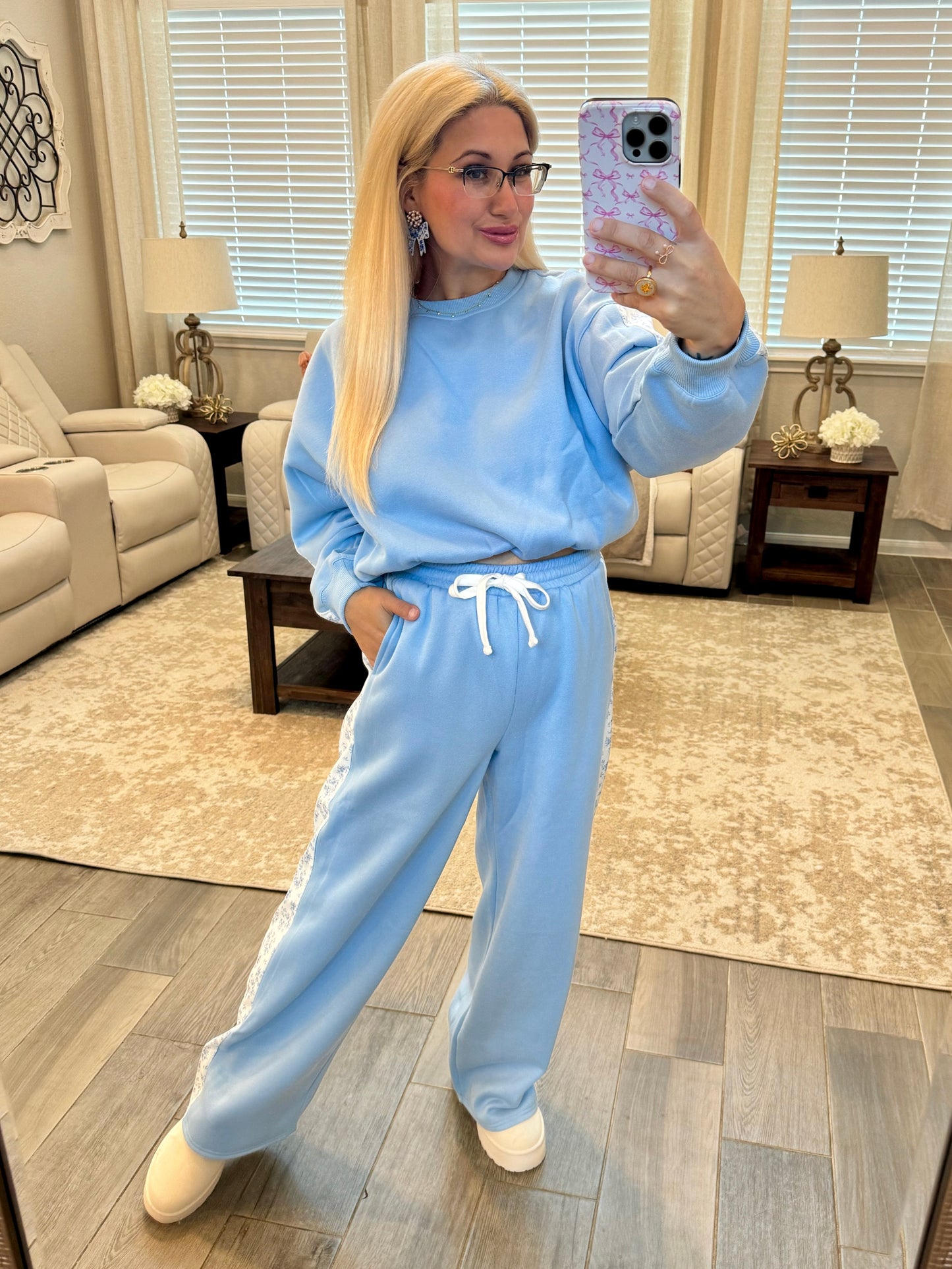 Frosty Snow Baby Blue Set