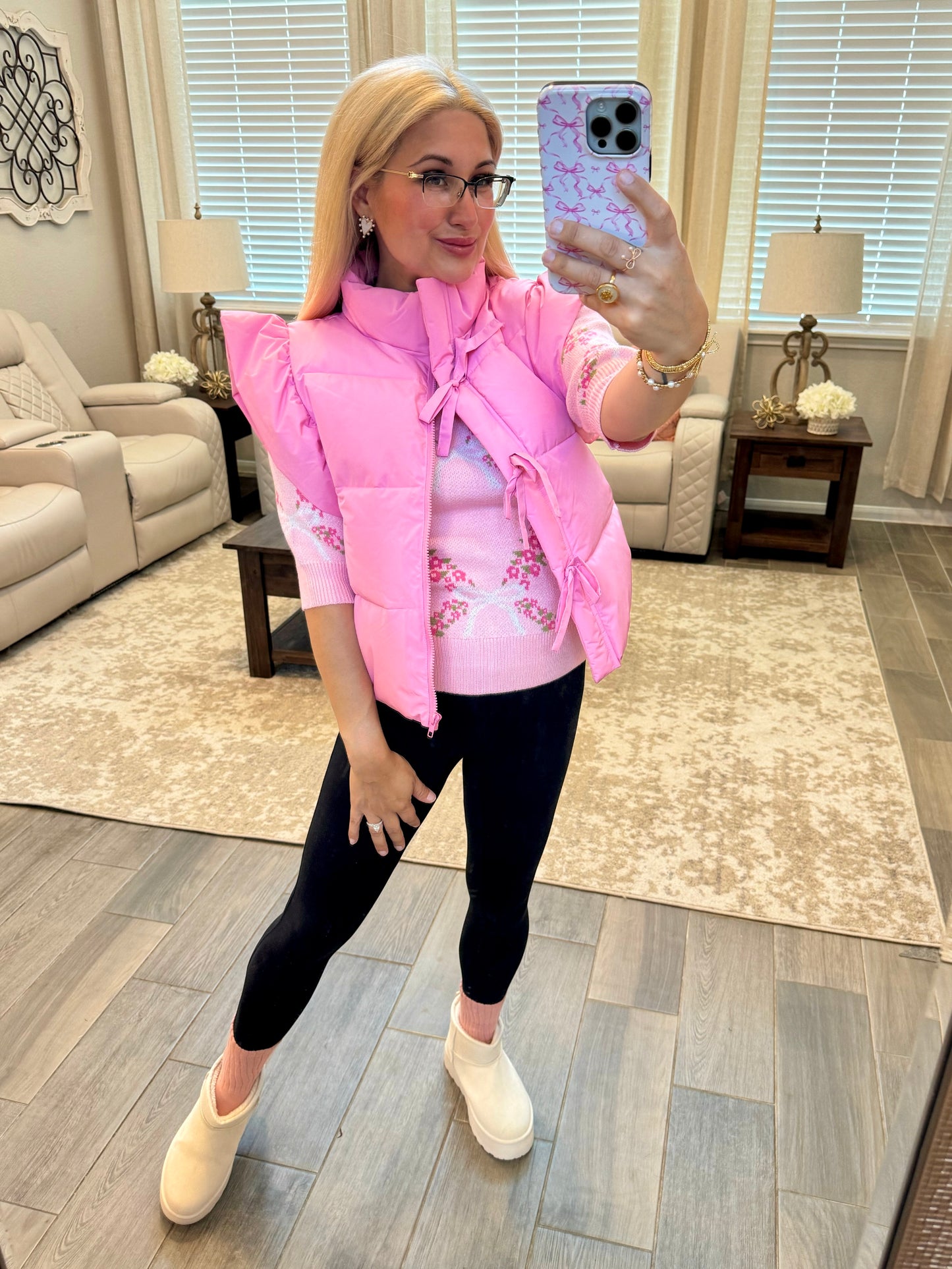 Pink Girly Puffer Vest