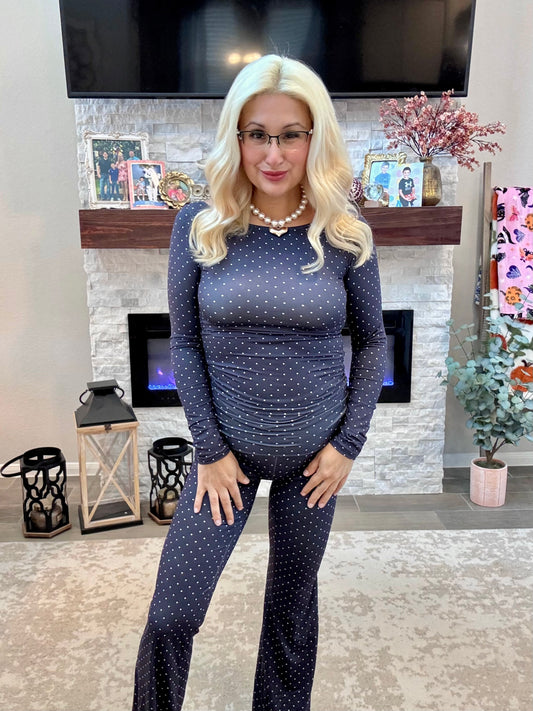 Midnight Dots Active Top