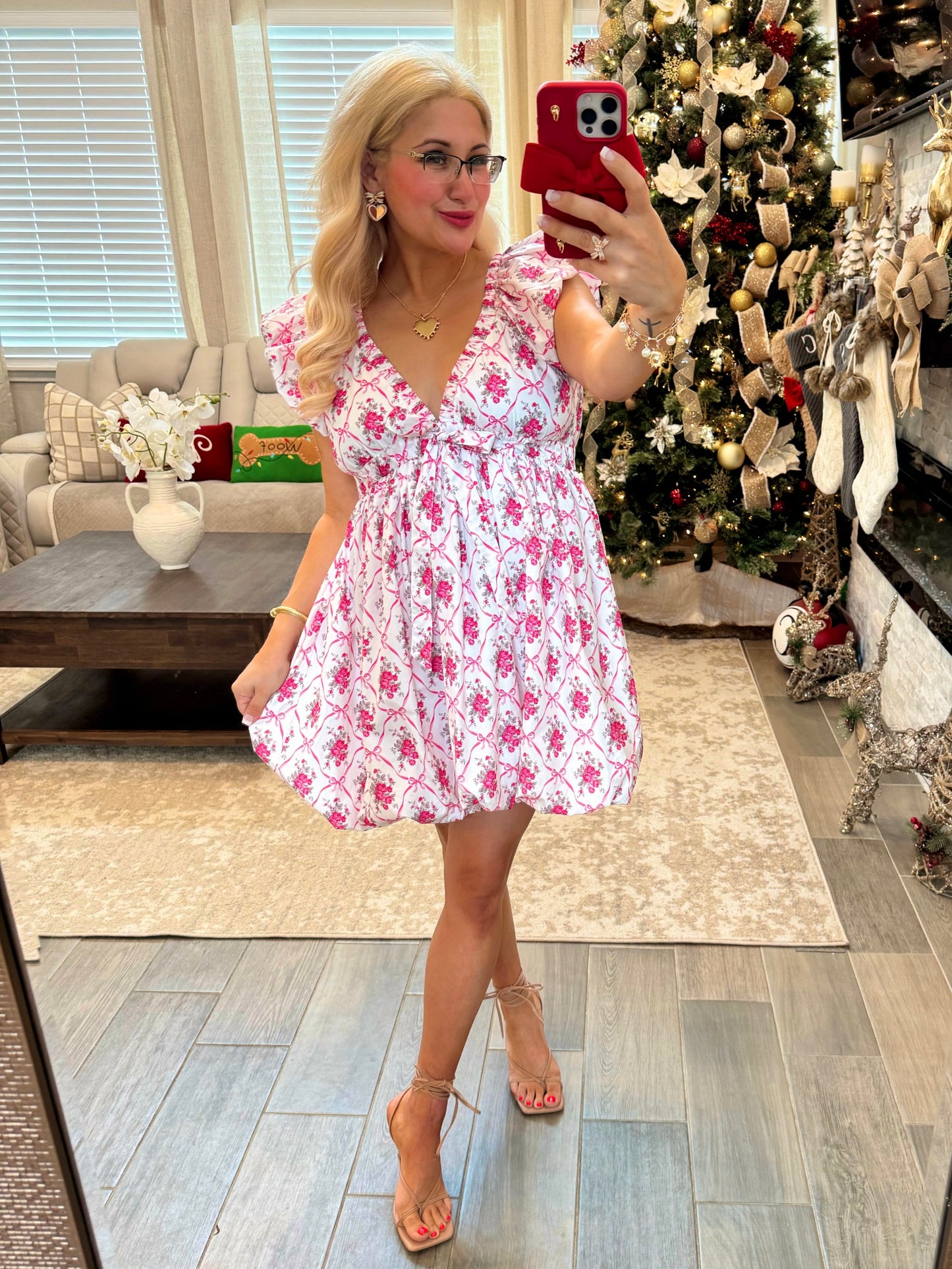 Pinch Me Pink Bubble Bow Dress