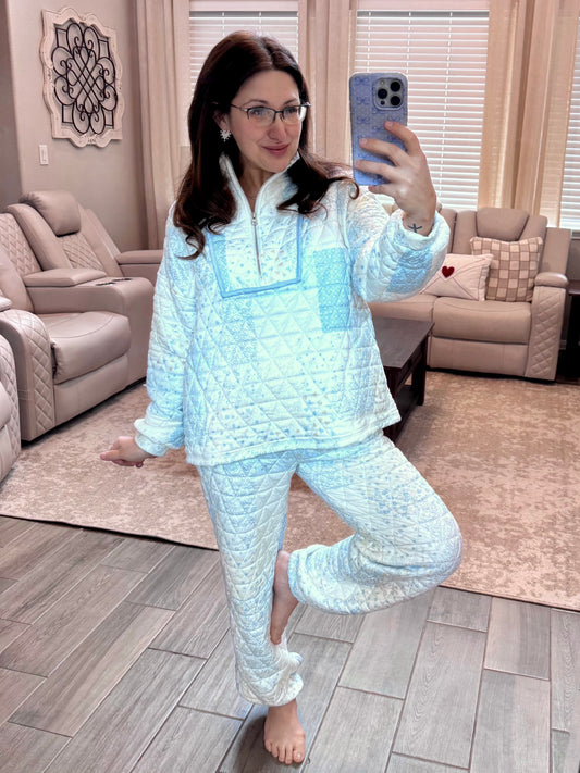 Bluebird Morning Quilted Halfzip