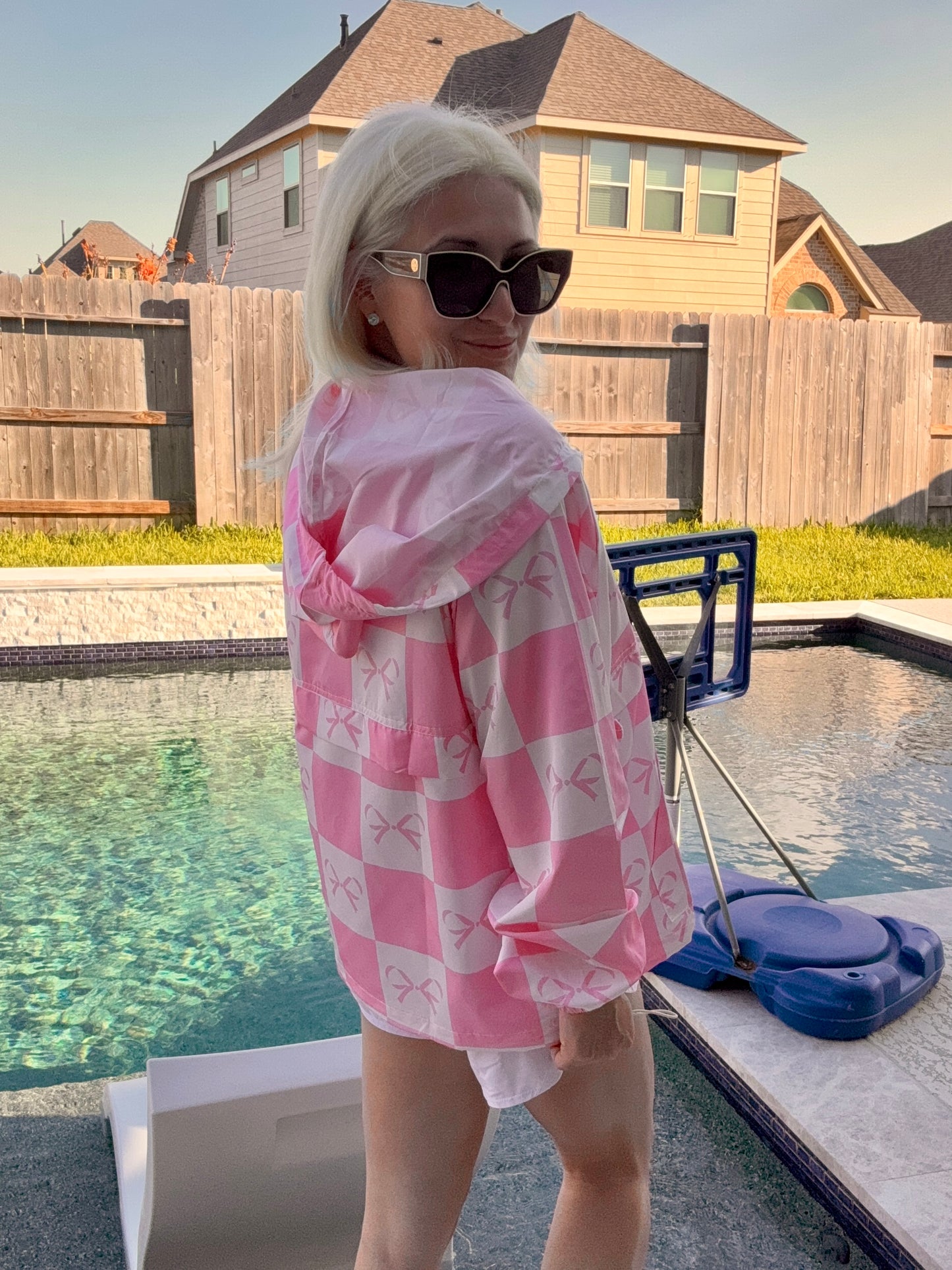 Pink Bow Windbreaker