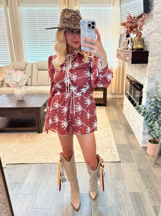 Rust & Romance Romper