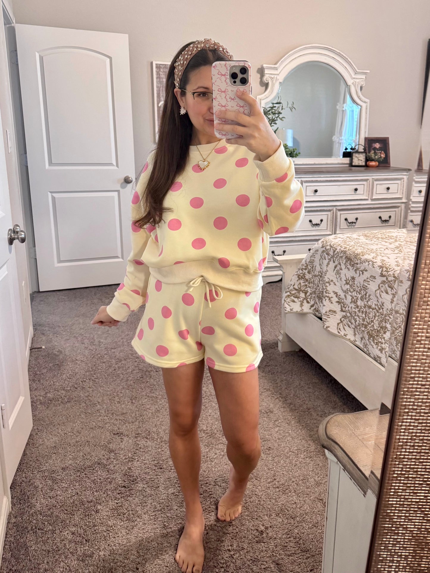 Sweetheart Dots Lounge Pullover